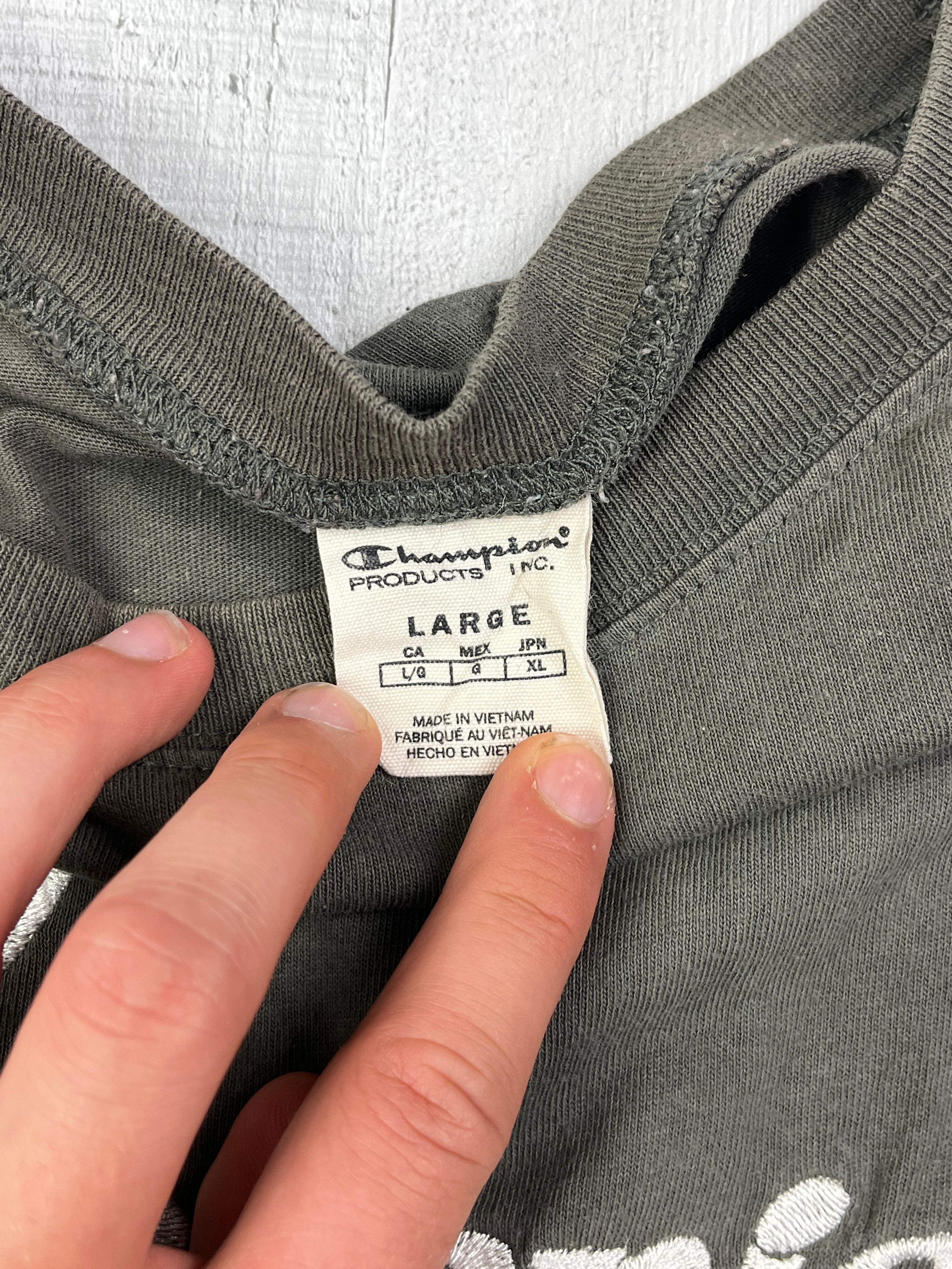 Champion Vintage Tshirt Y2K Khaki L