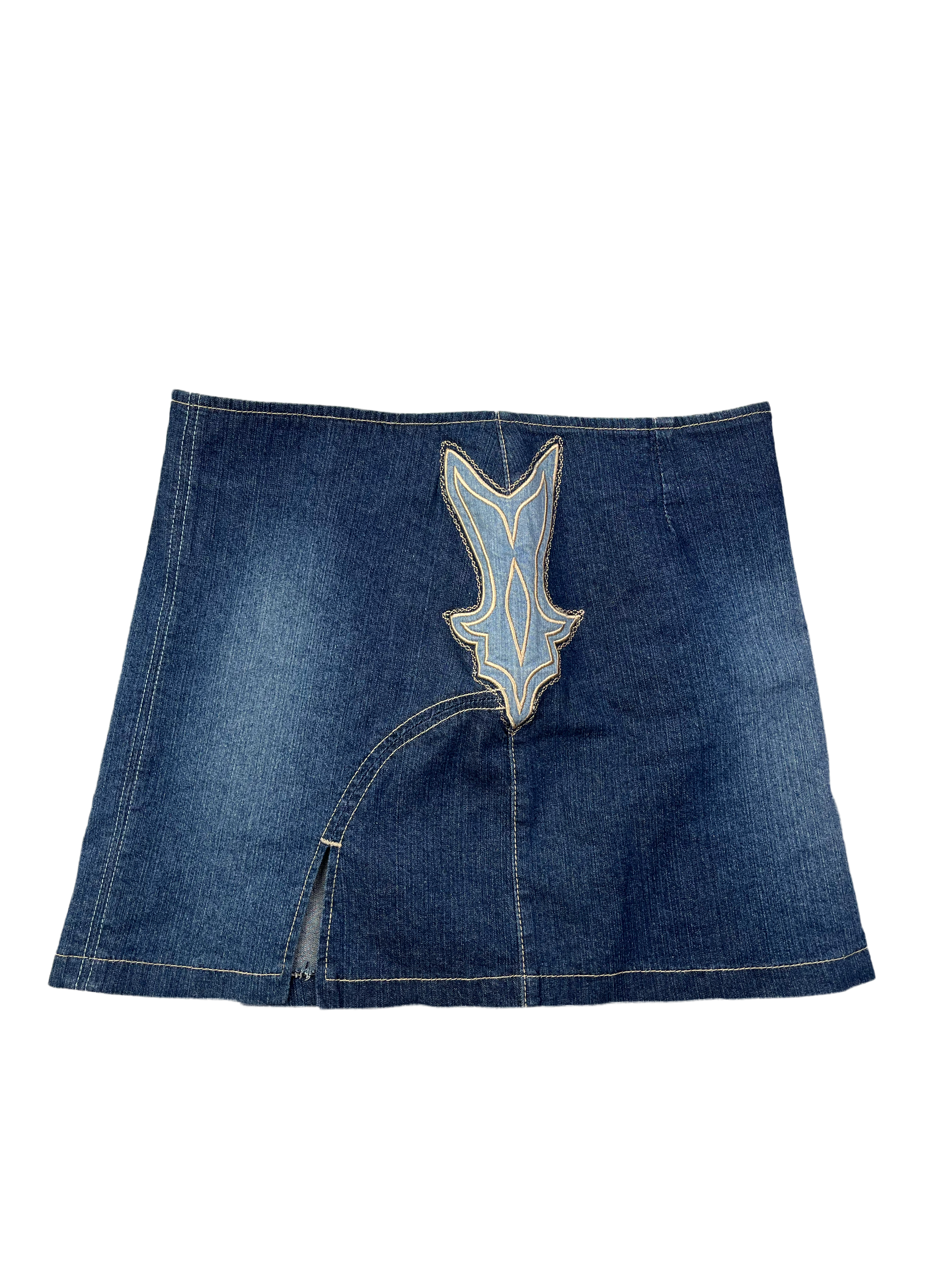 Johnny Blaze Vintage Damen Jeansrock 90s Blau M