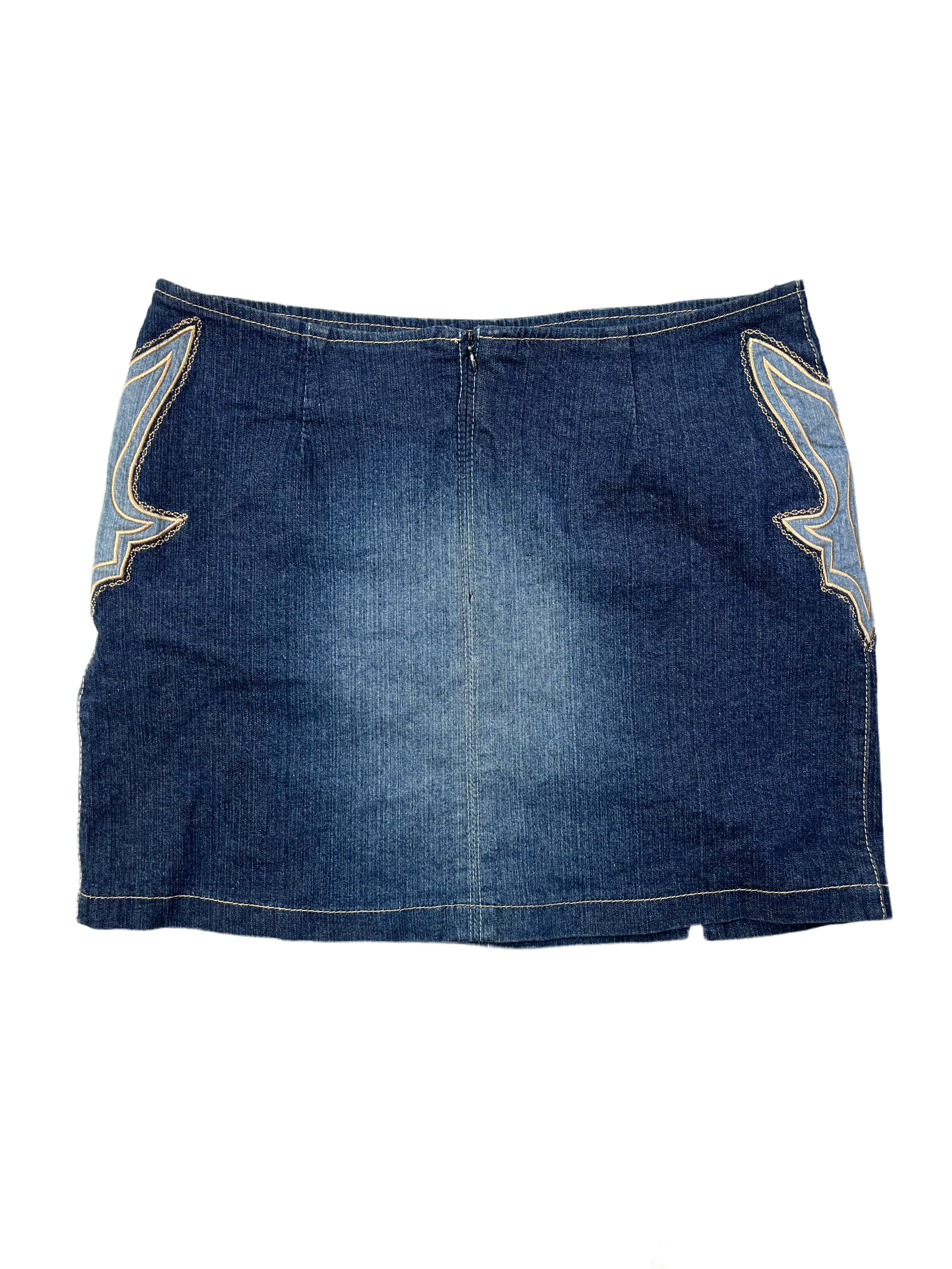 Johnny Blaze Vintage Damen Jeansrock 90s Blau M