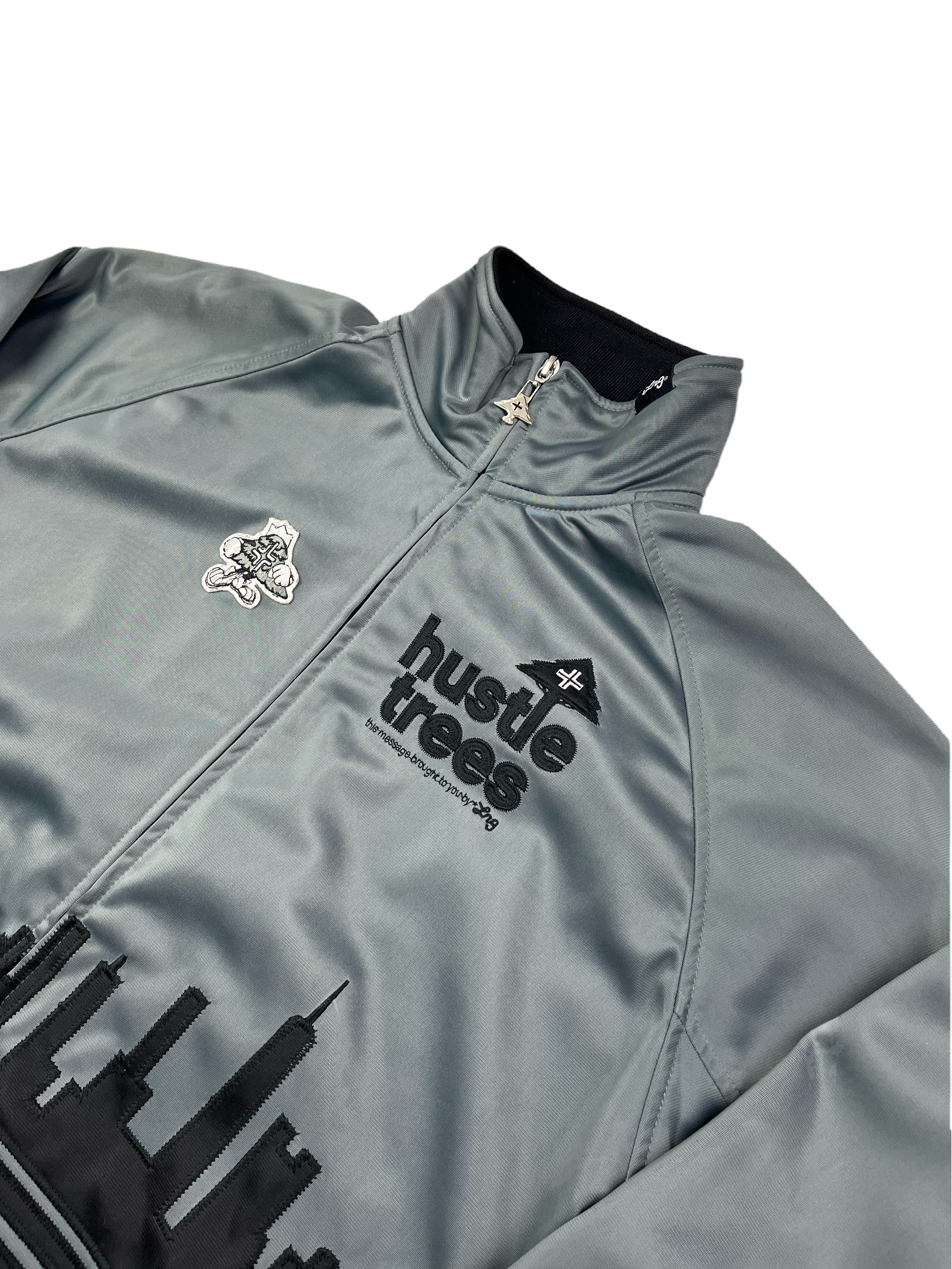 LRG Vintage Trainingsjacke Y2K Grau Schwarz M