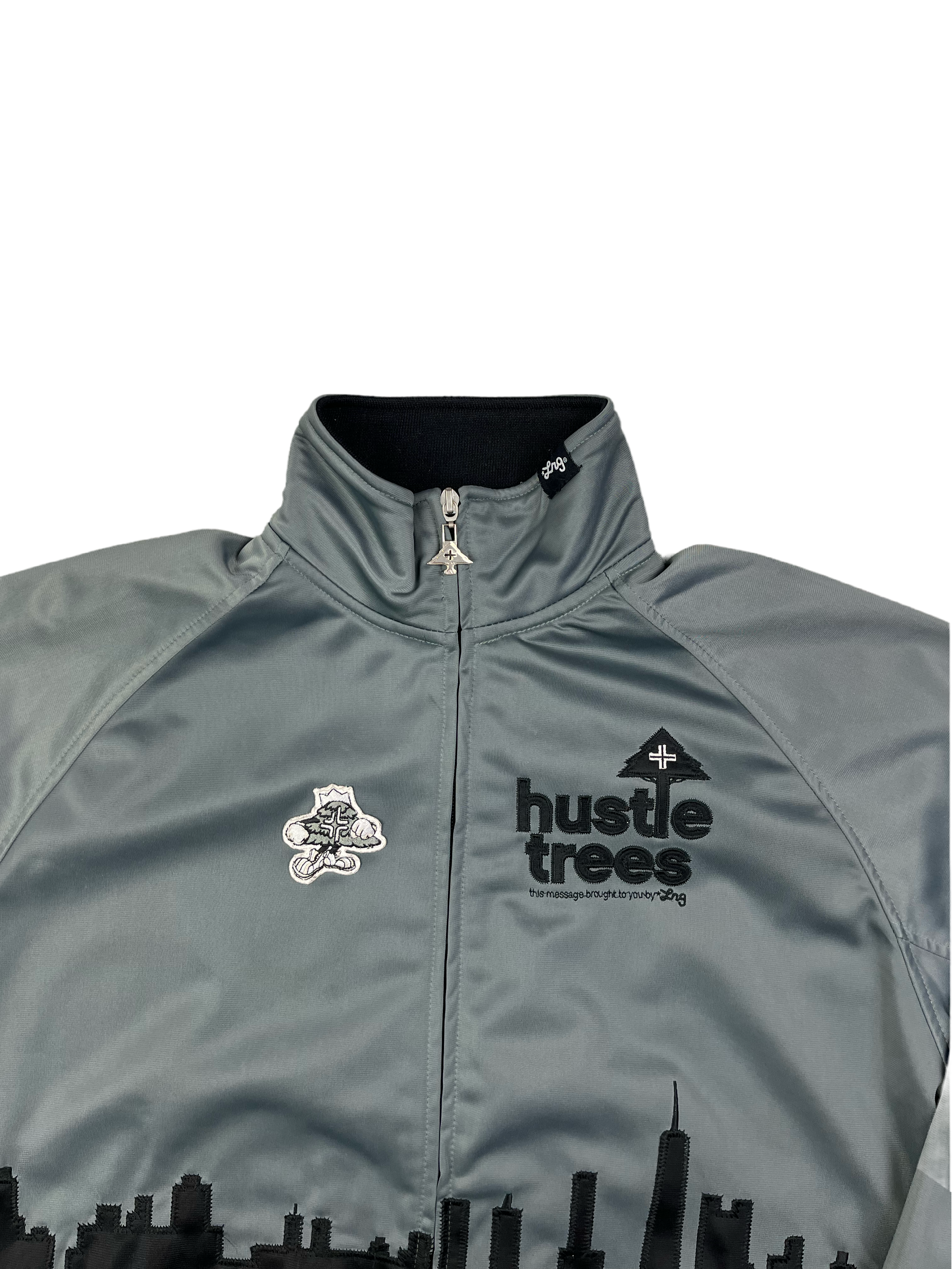 LRG Vintage Trainingsjacke Y2K Grau Schwarz M