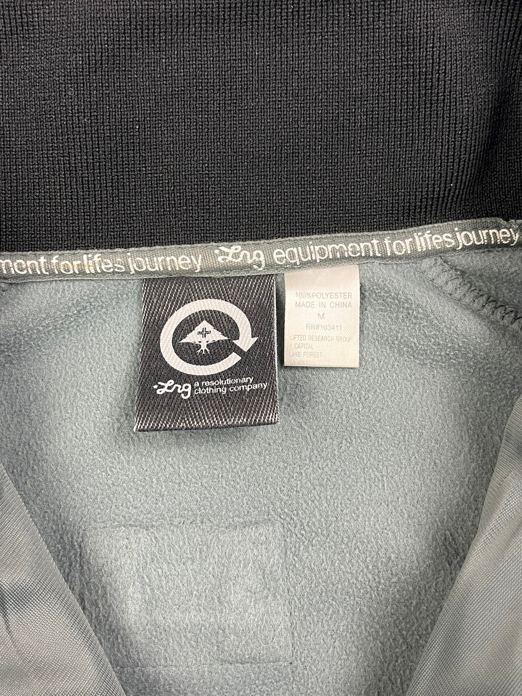 LRG Vintage Trainingsjacke Y2K Grau Schwarz M