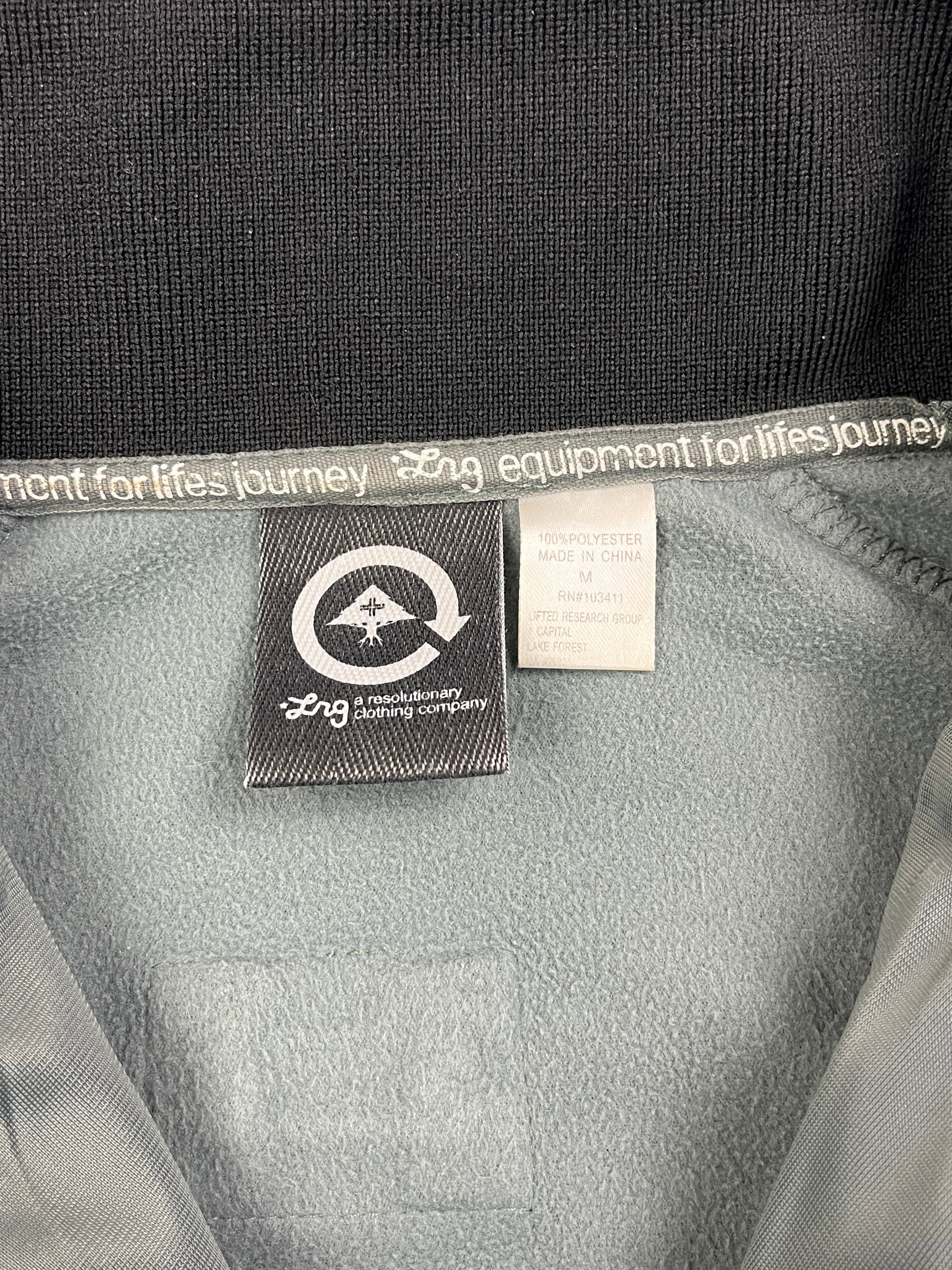 LRG Vintage Trainingsjacke Y2K Grau Schwarz M