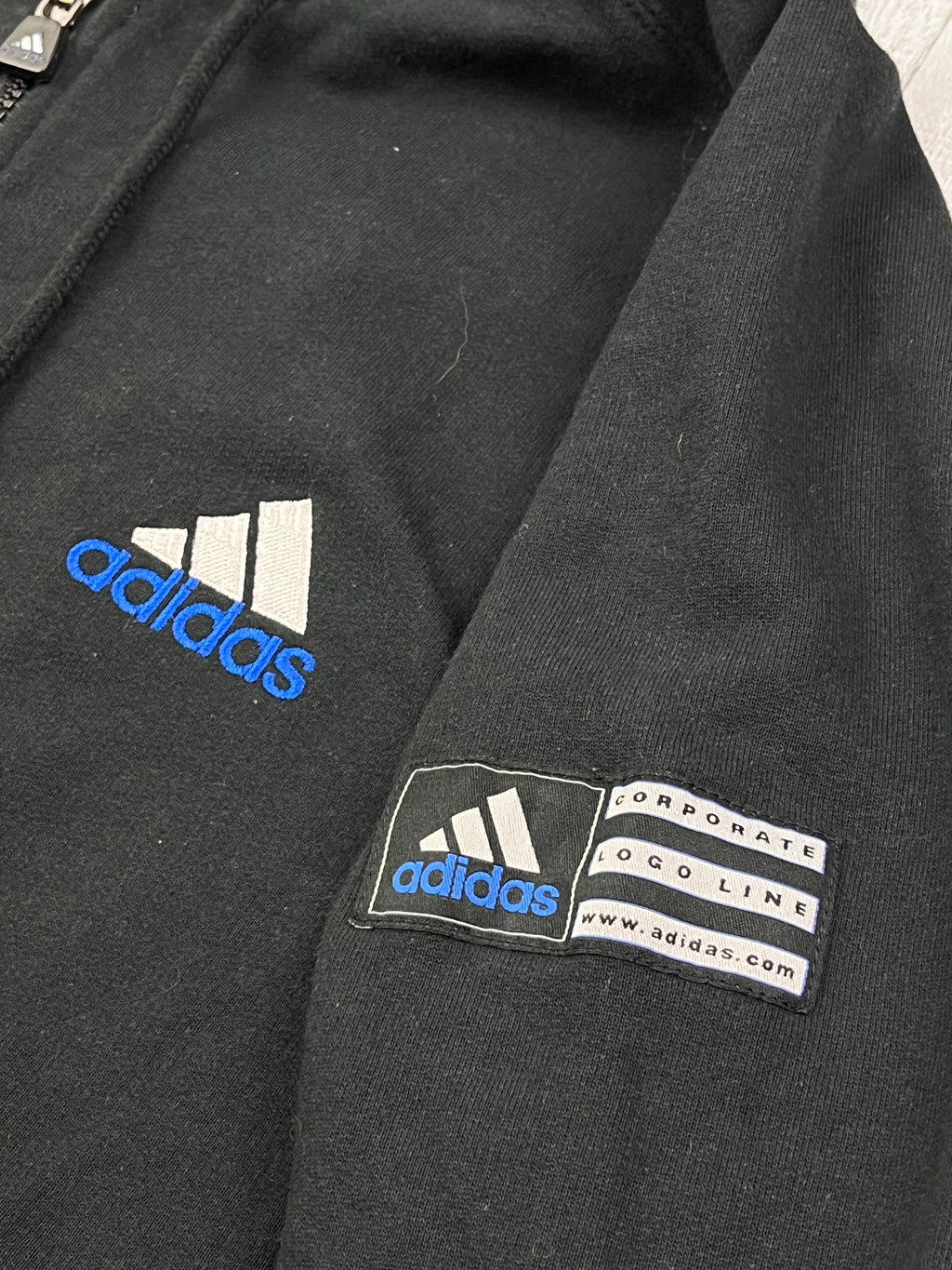 Adidas Vintage Zipper 90s Schwarz L