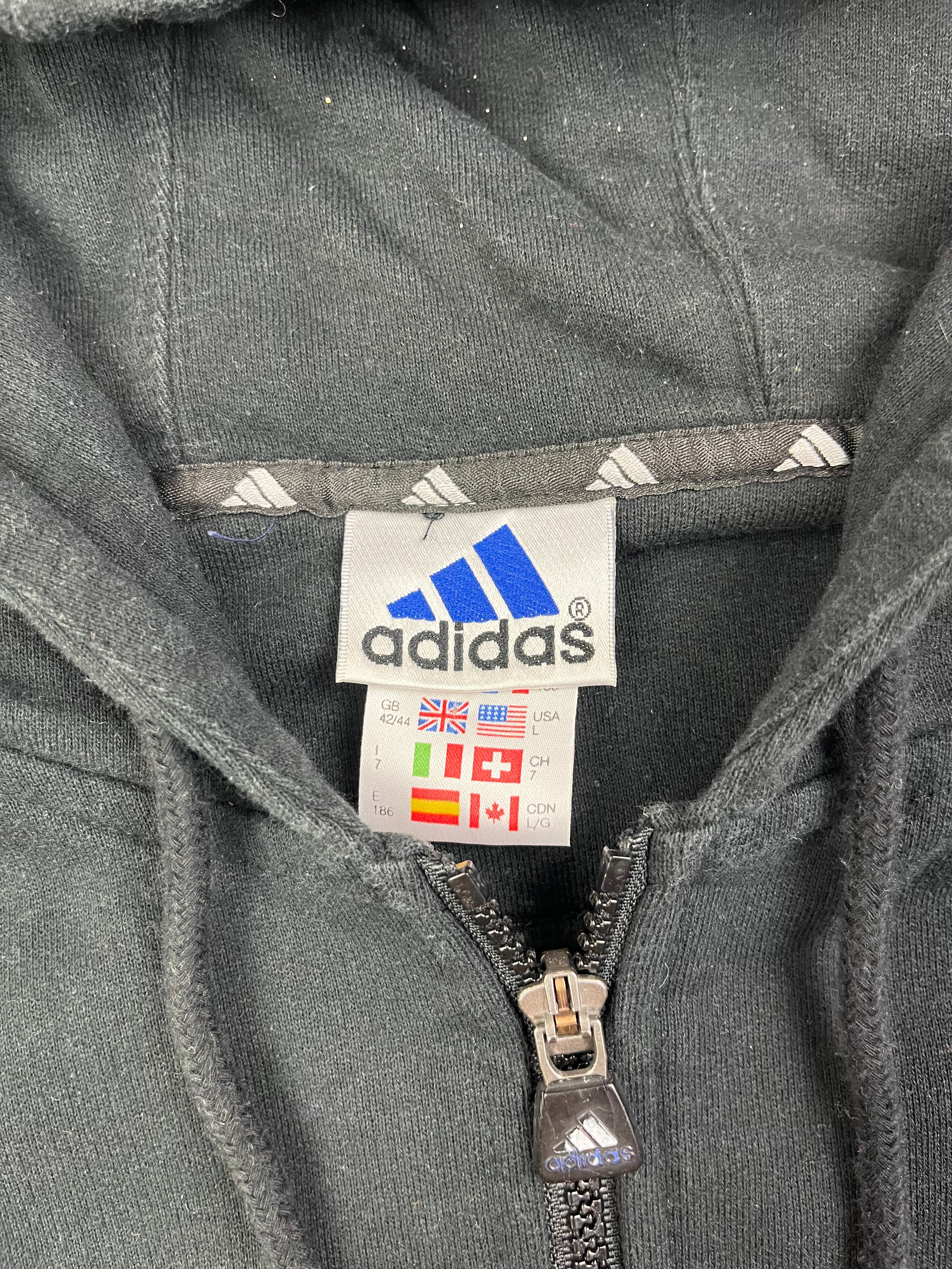 Adidas Vintage Zipper 90s Schwarz L