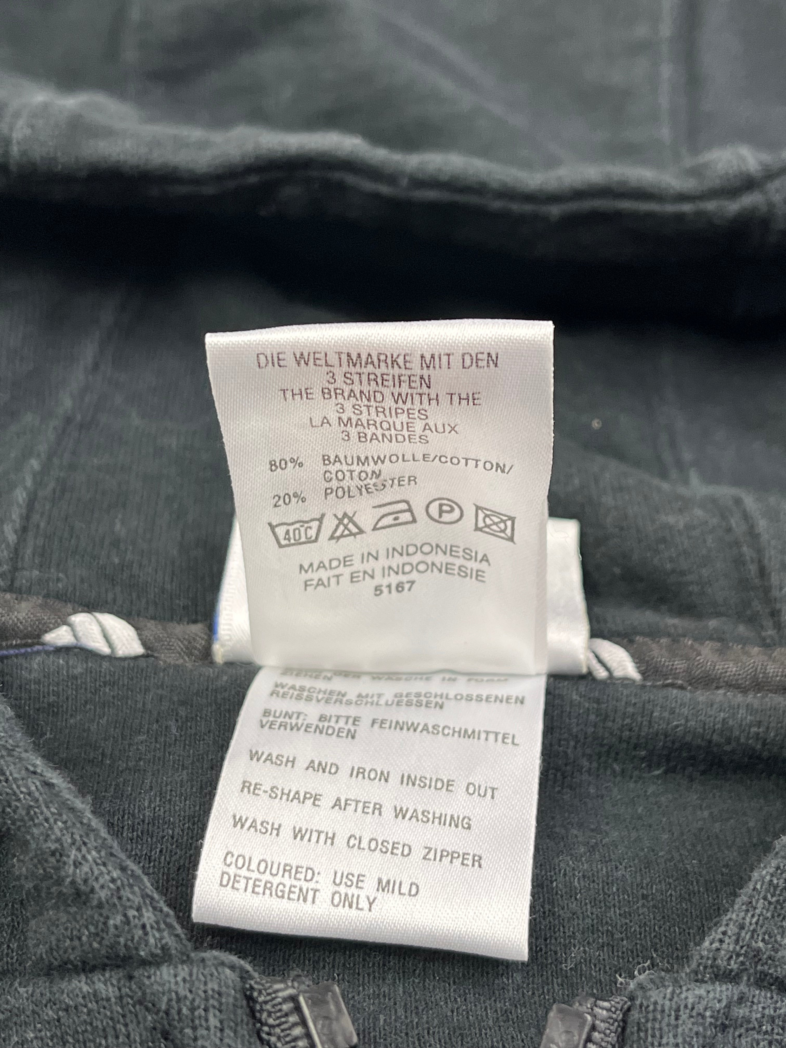 Adidas Vintage Zipper 90s Schwarz L