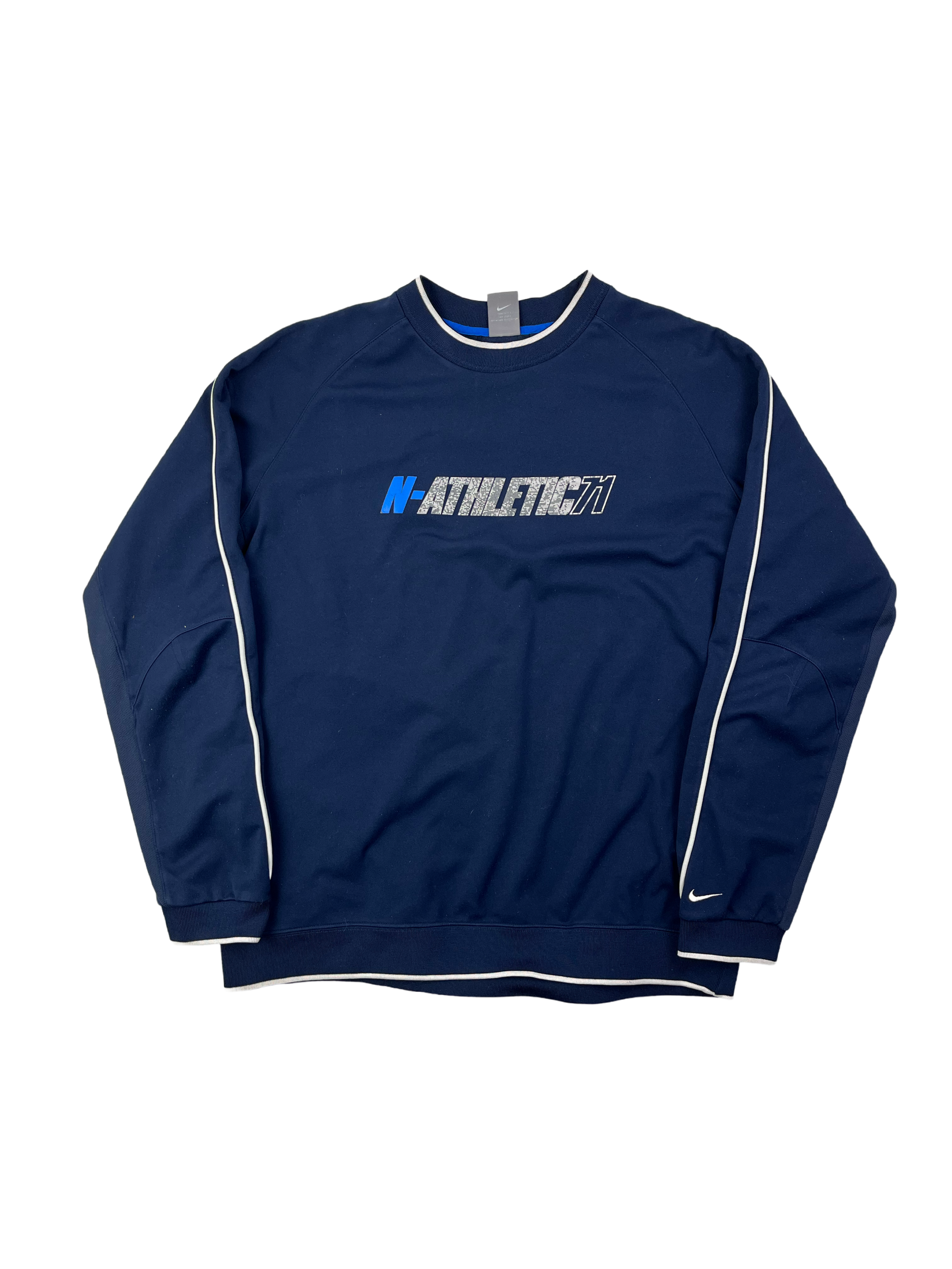 Nike Athletic Vintage Sweater Nylon Blau XL