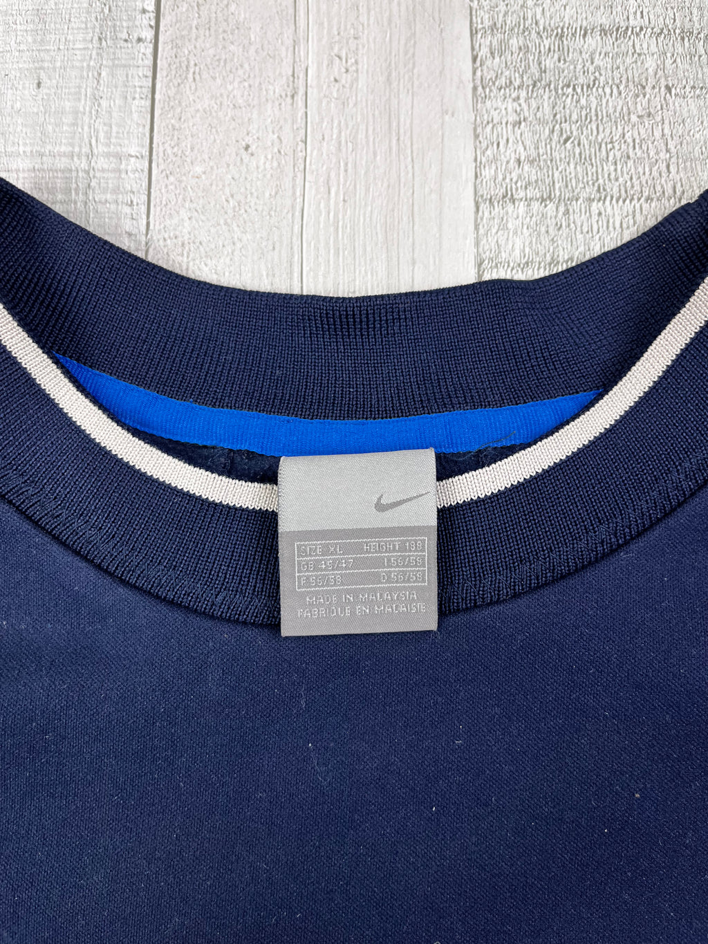 Nike Athletic Vintage Sweater Nylon Blau XL