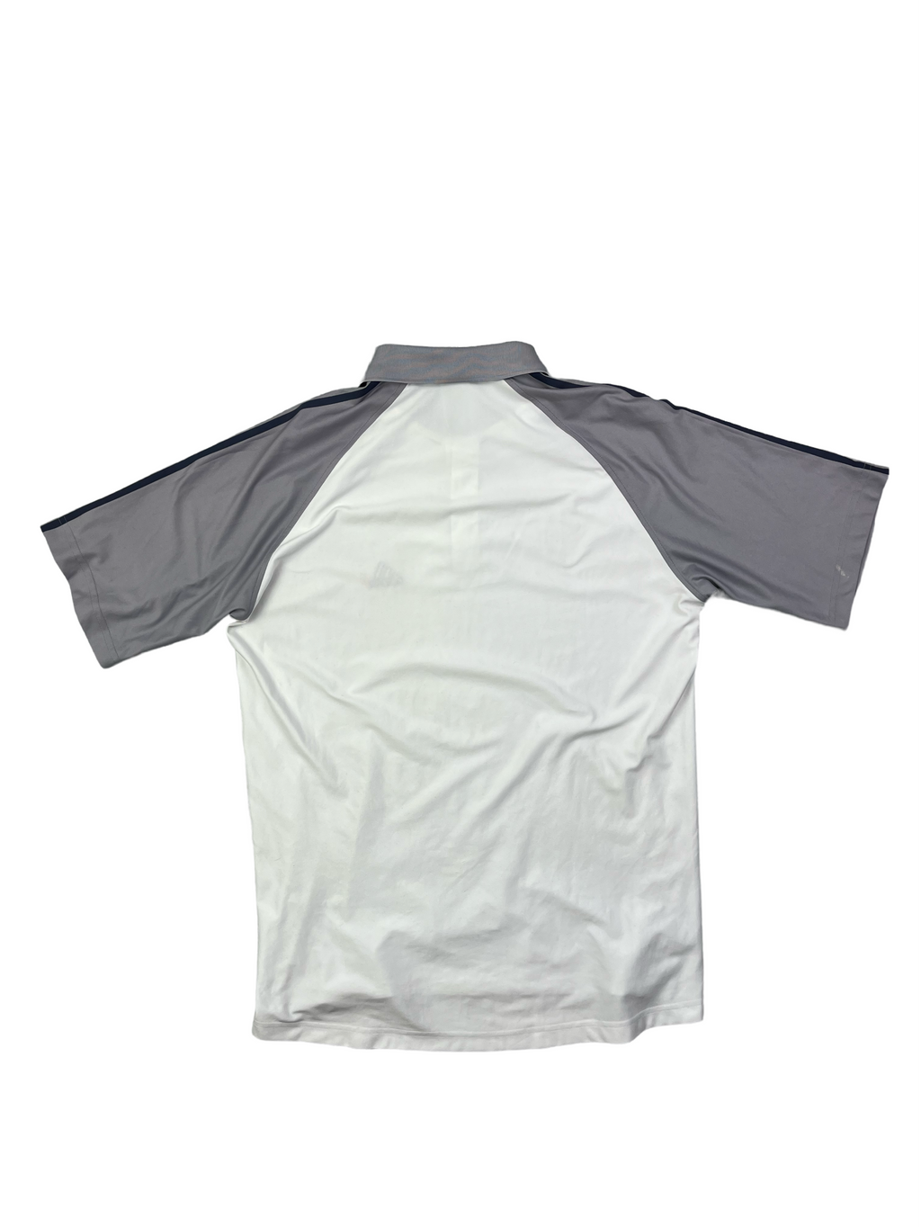 Adidas Vintage Polo Sport T-Shirt 90s Weiß Grau XL