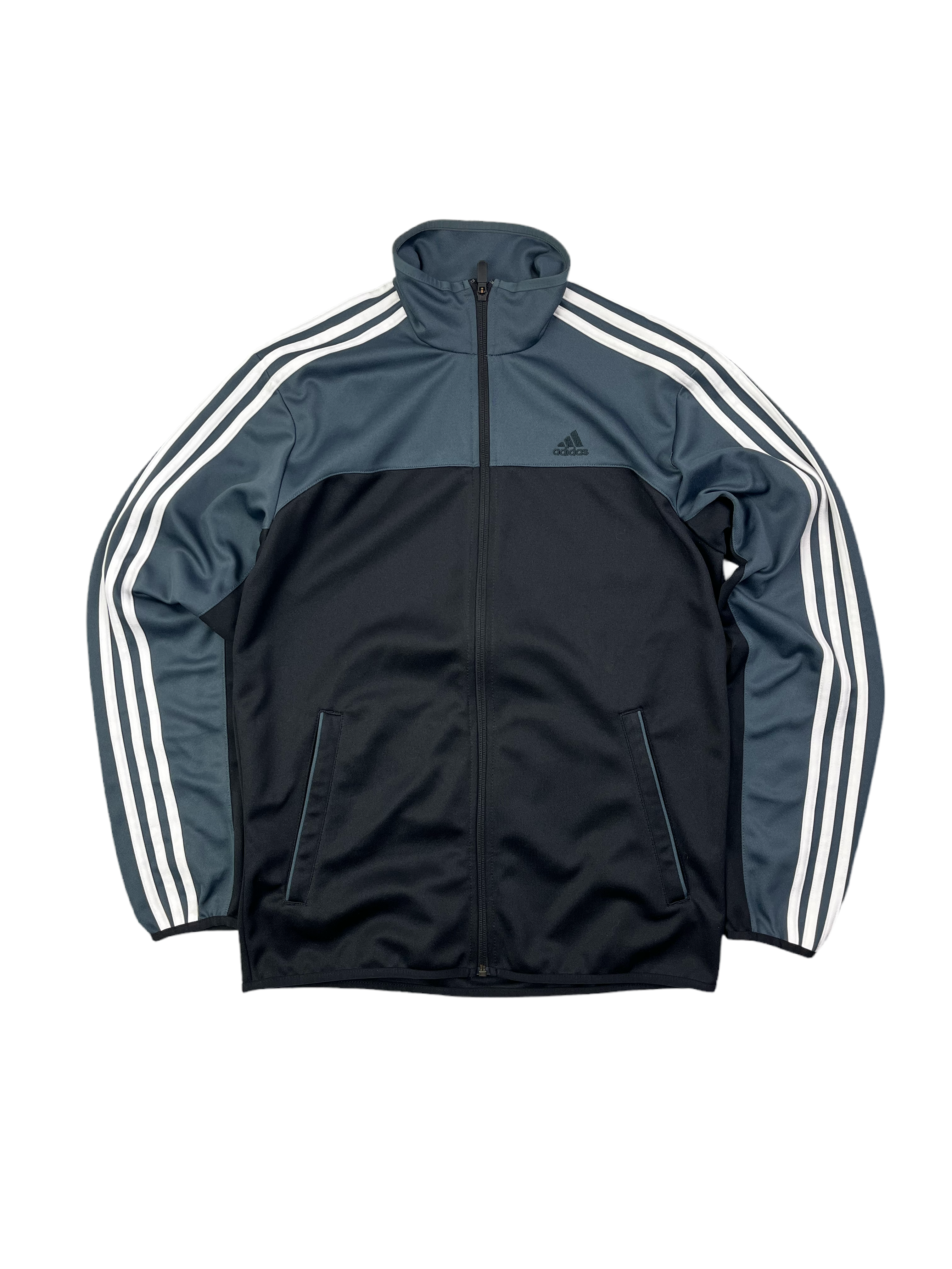 Adidas Vintage Trainingsjacke Y2K Schwarz Dunkelgrau S