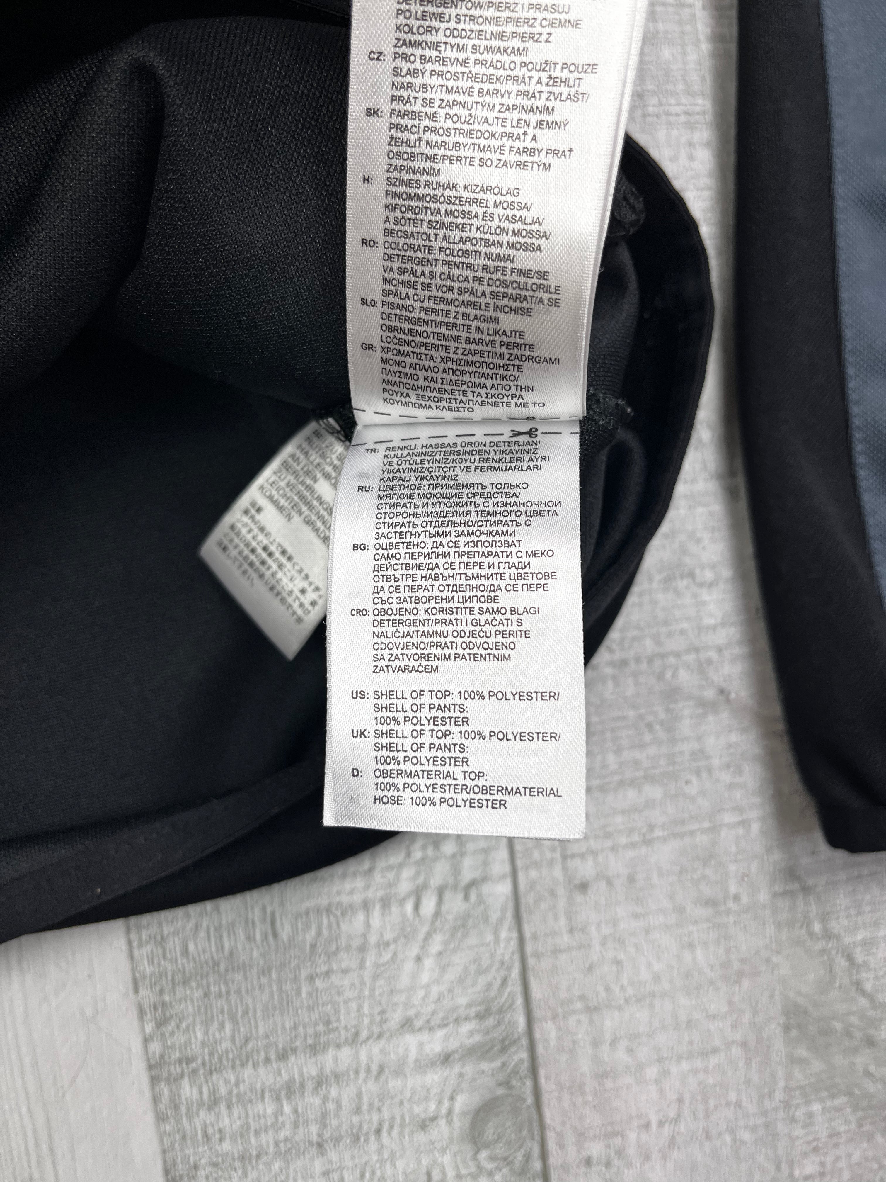 Adidas Vintage Trainingsjacke Y2K Schwarz Dunkelgrau S