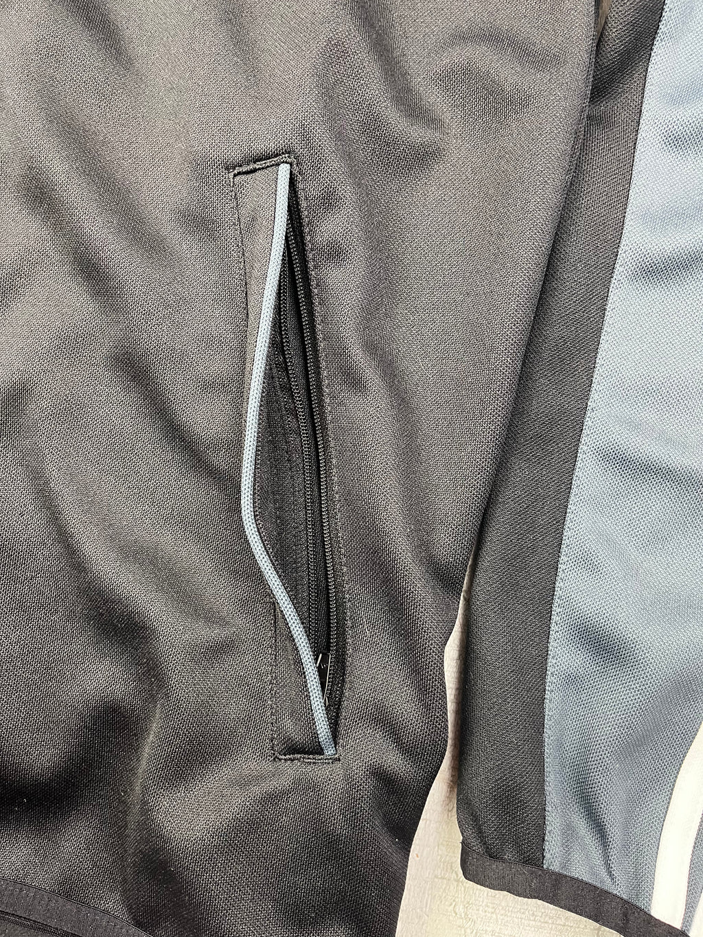 Adidas Vintage Trainingsjacke Y2K Schwarz Dunkelgrau S