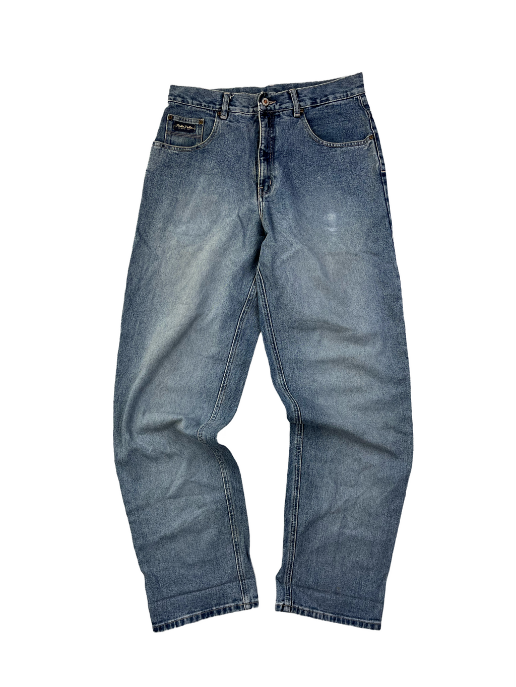 Pelle Pelle Vintage Baggy Jeans 90s Blau M