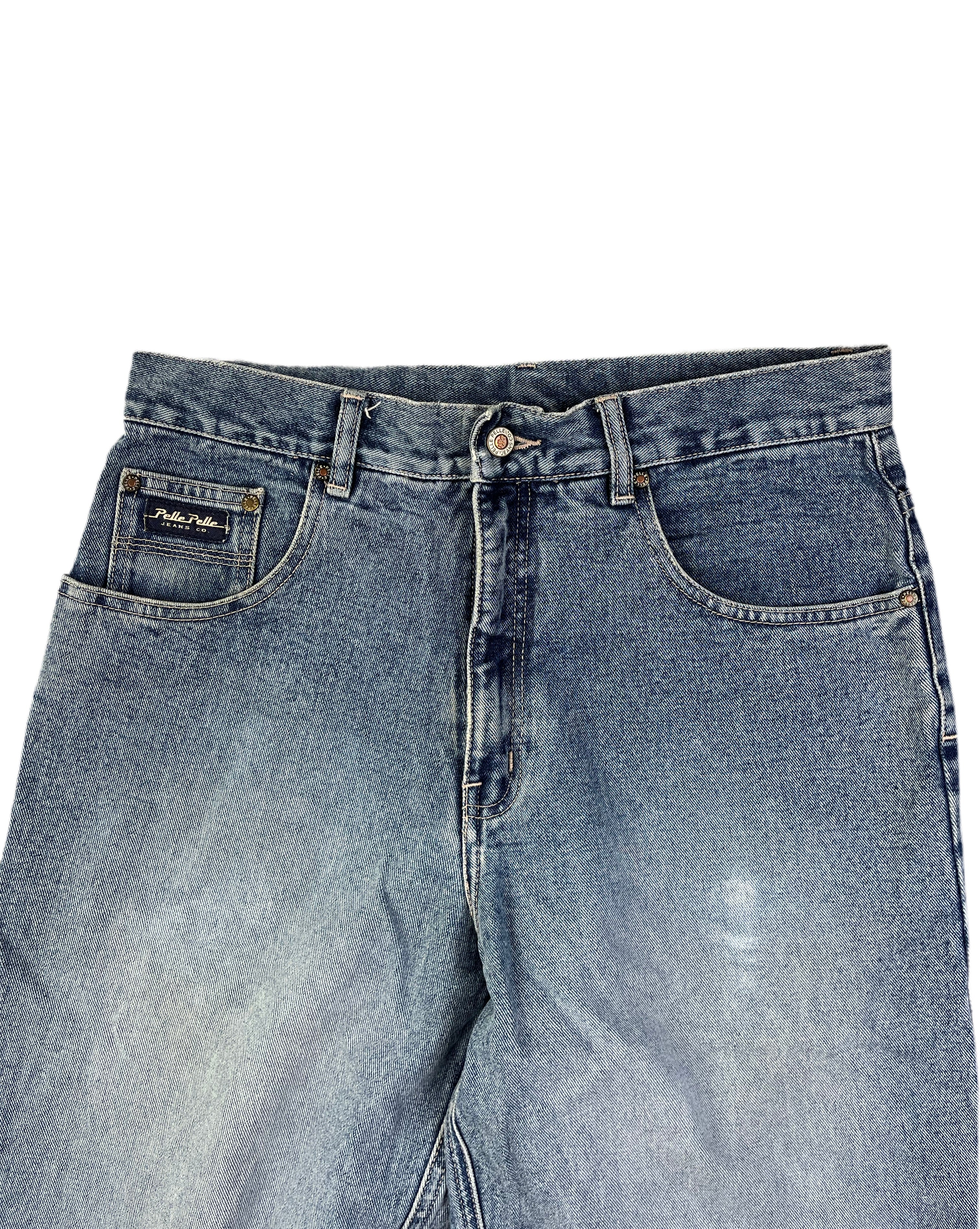 Pelle Pelle Vintage Baggy Jeans 90s Blau M