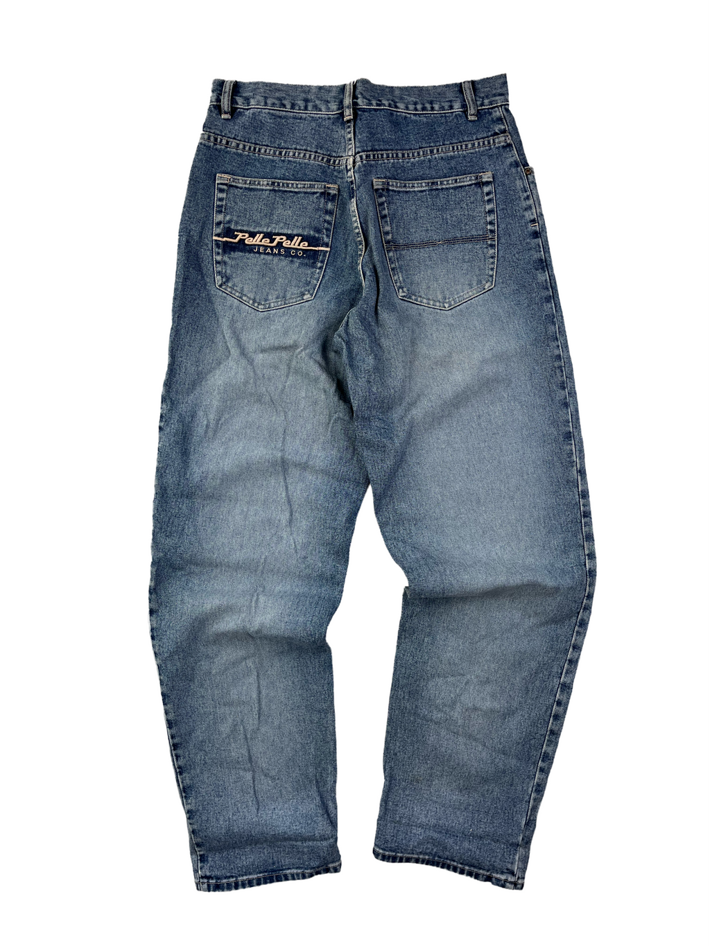Pelle Pelle Vintage Baggy Jeans 90s Blau M
