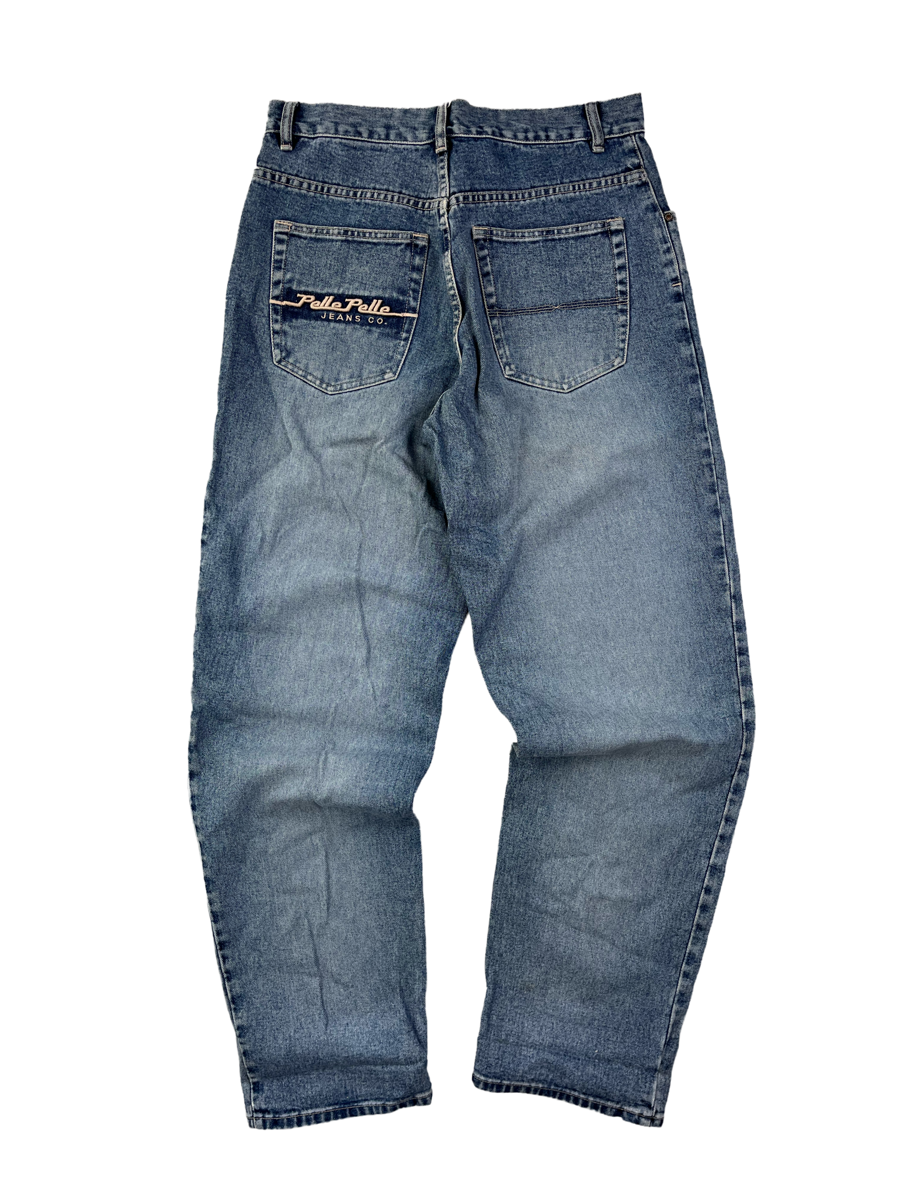Pelle Pelle Vintage Baggy Jeans 90s Blau M