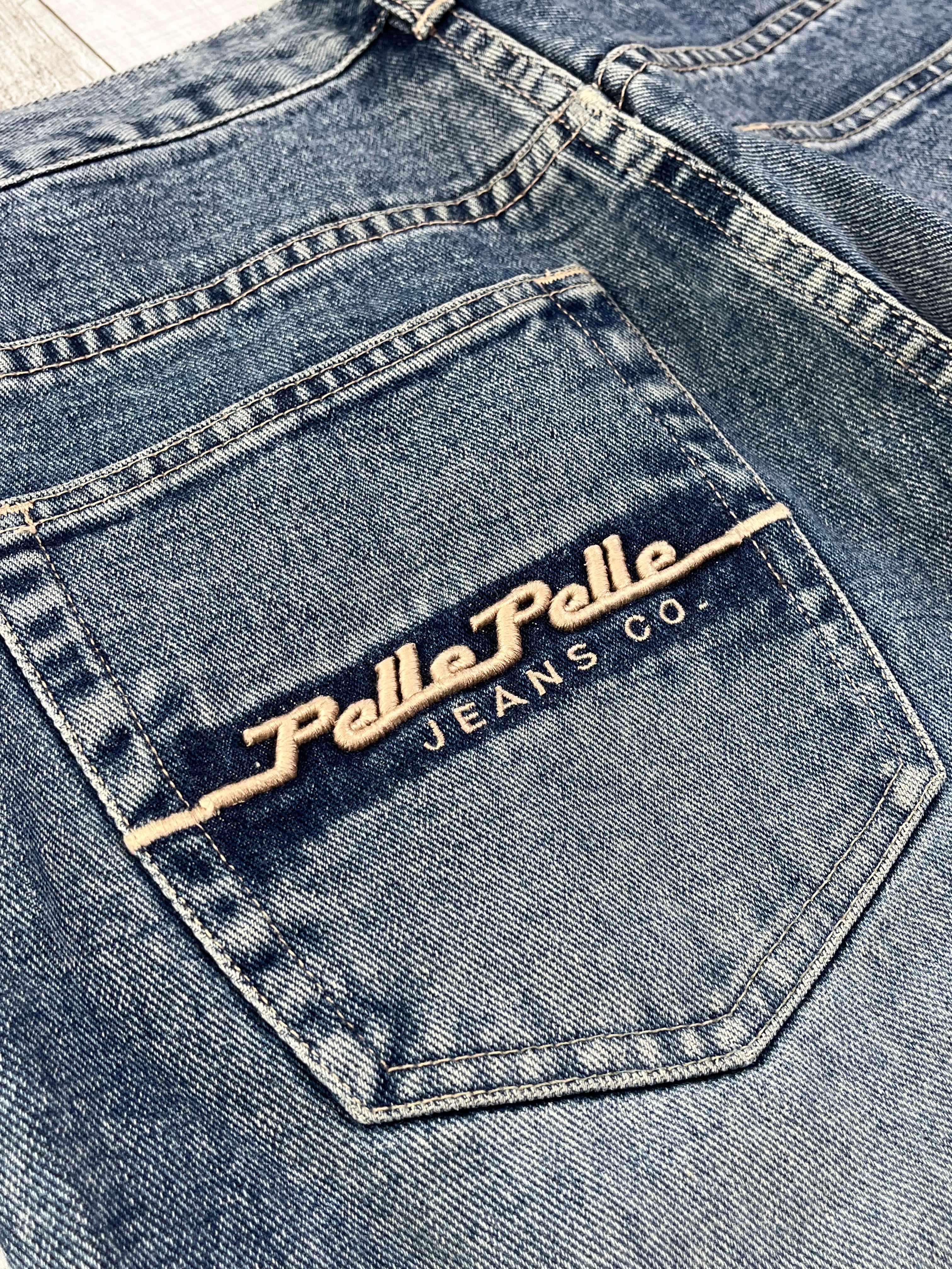 Pelle Pelle Vintage Baggy Jeans 90s Blau M