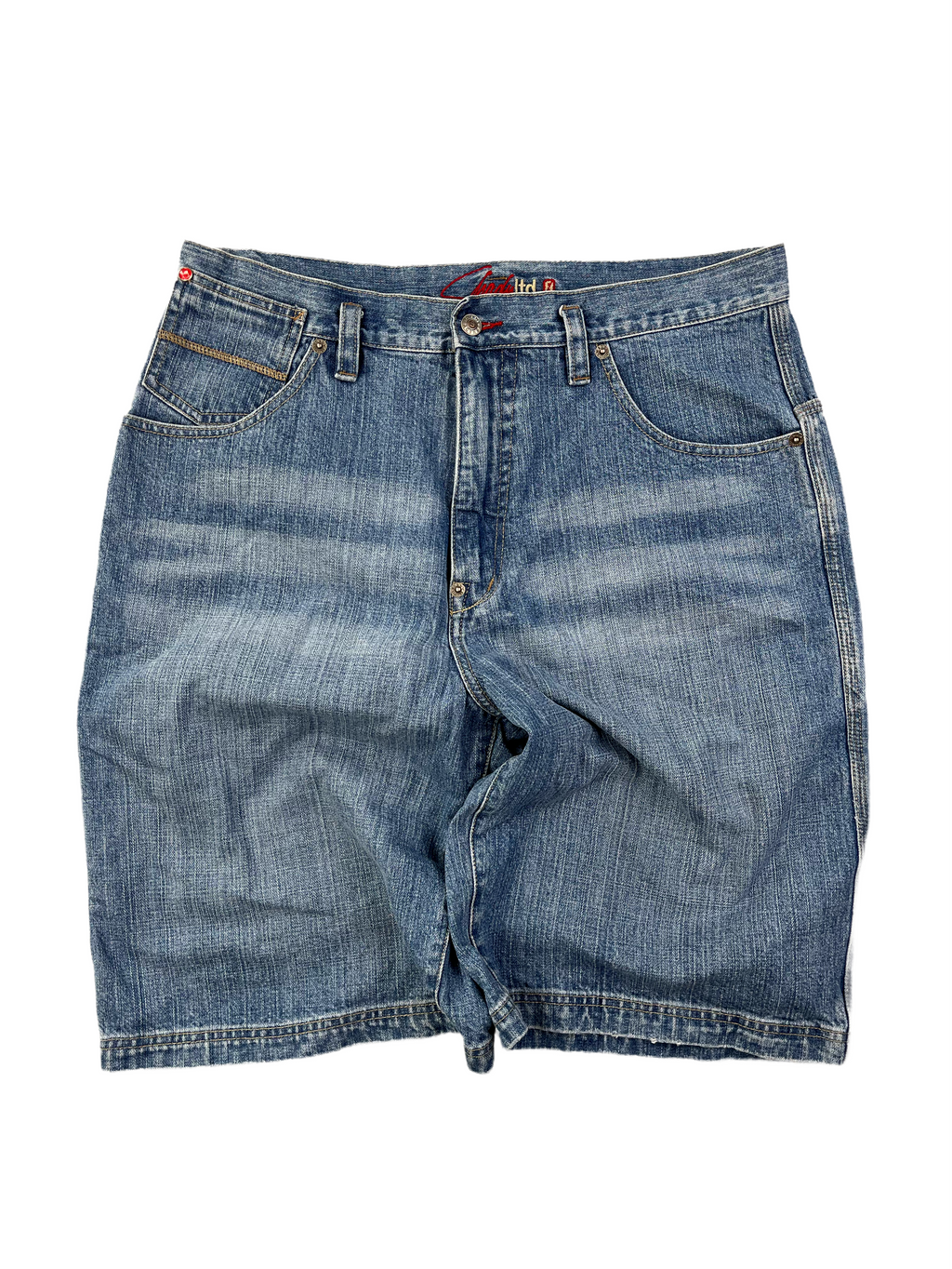 Slim Shady Vintage Jeans Shorts Bestickt Eminem Y2K Blau L