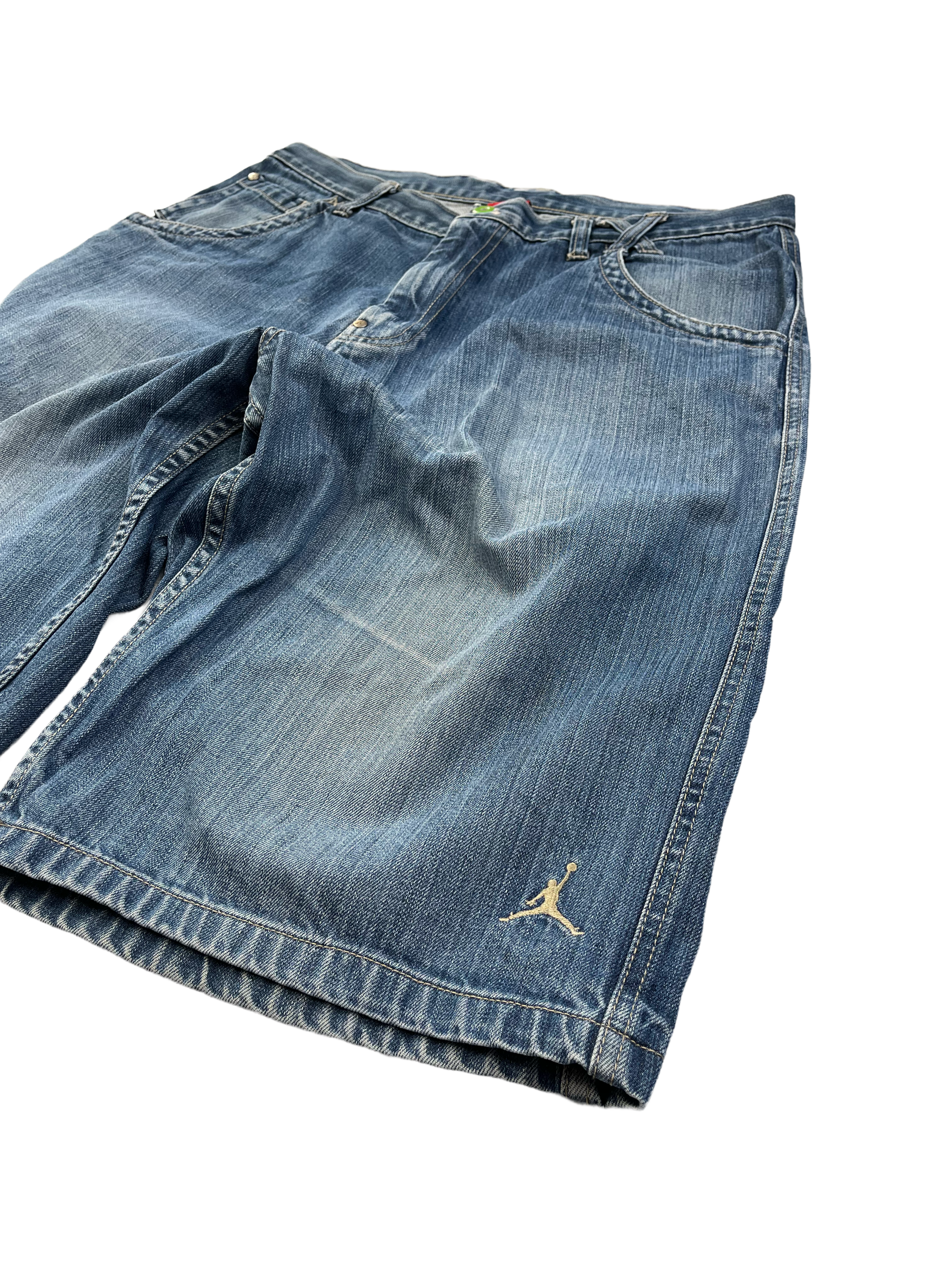 Nike Air Jordan Vintage Jeans Shorts 90s Blau L
