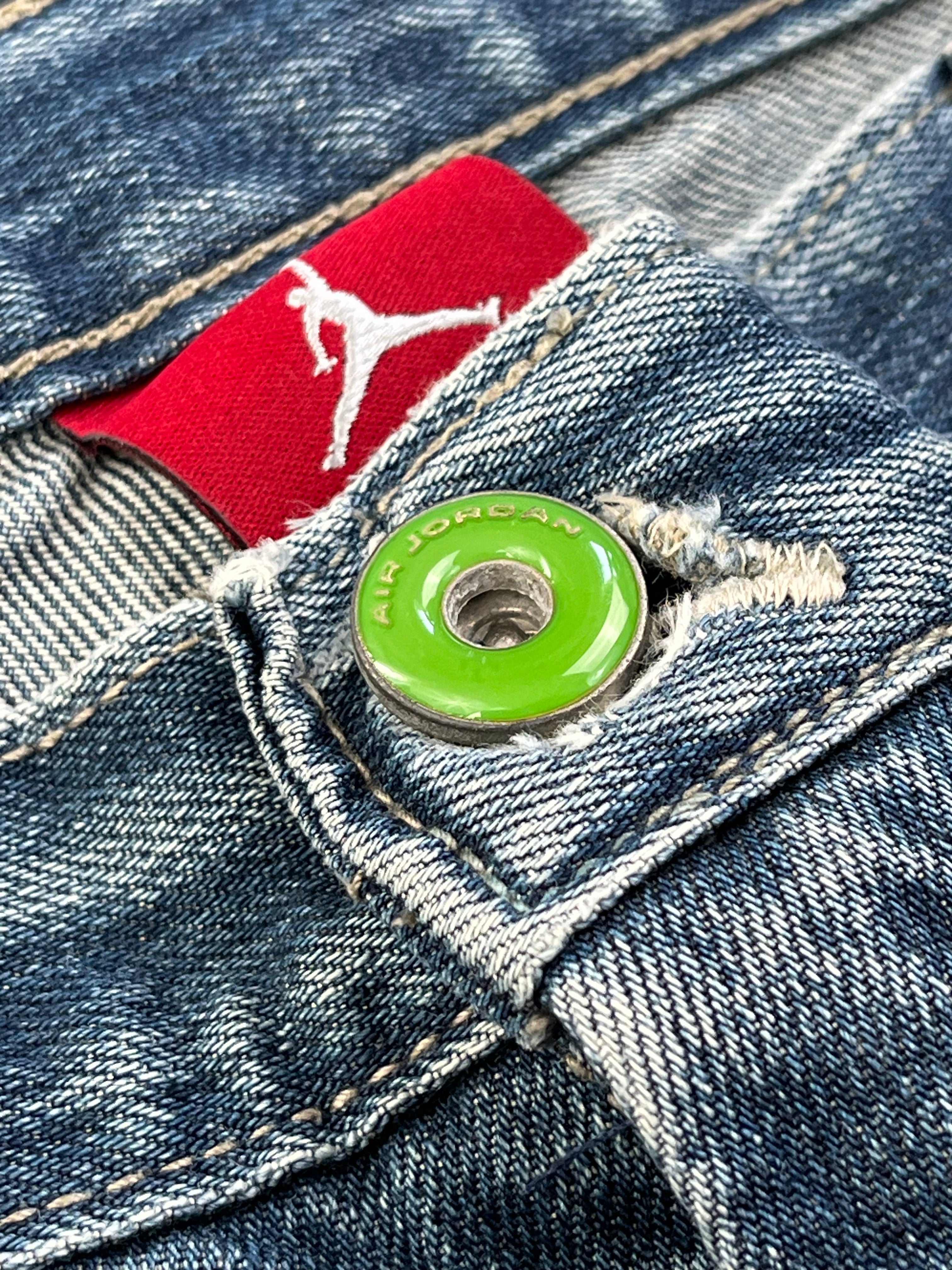 Nike Air Jordan Vintage Jeans Shorts 90s Blau L