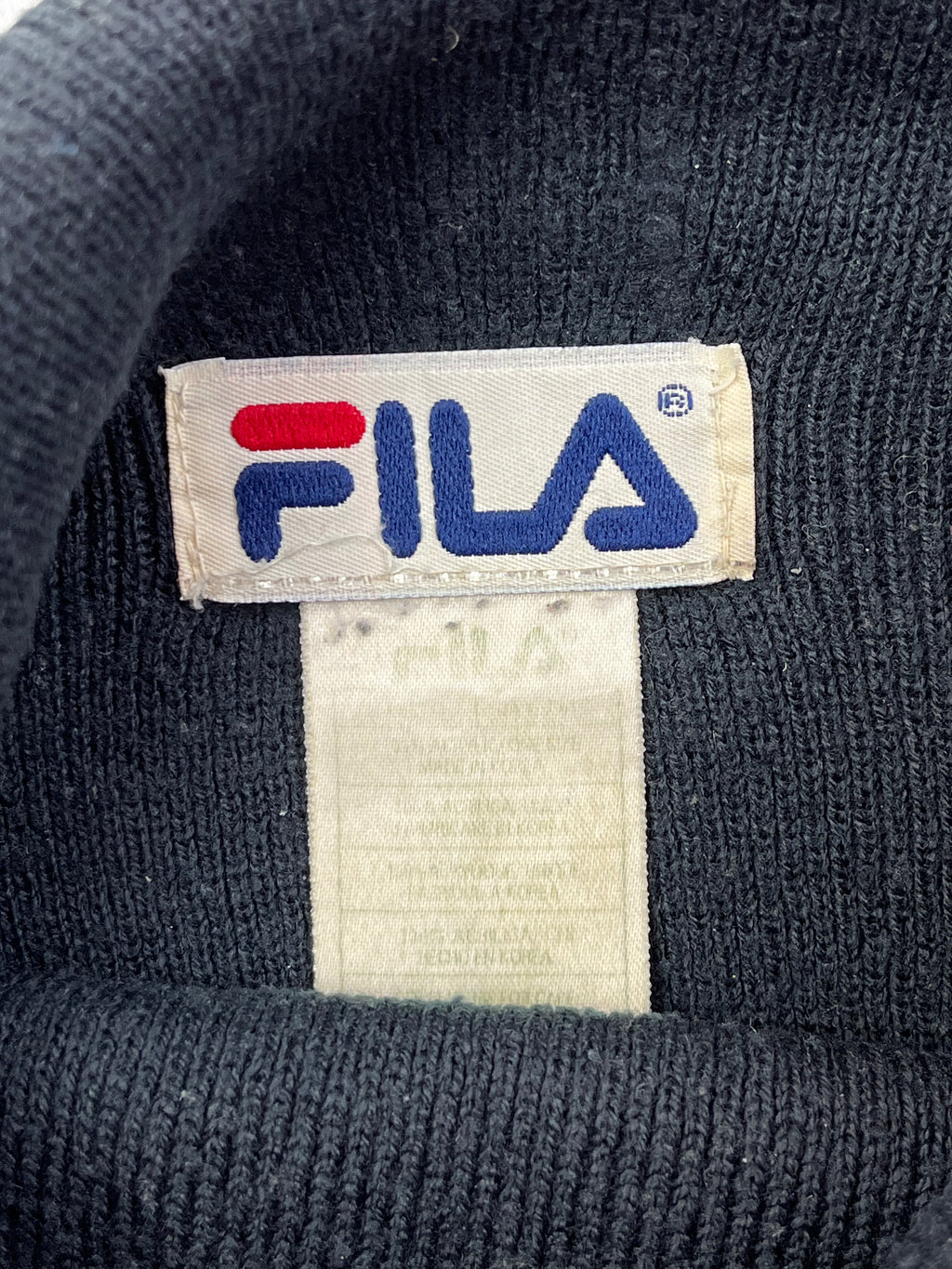 FILA Vintage Mütze Y2K Dunkelblau Rot