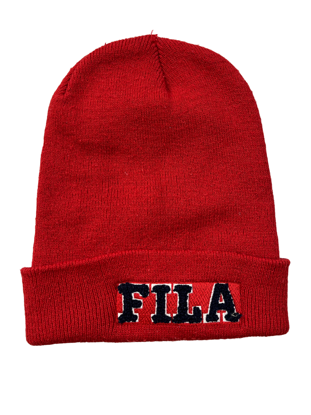 FILA Vintage Mütze Y2K Rot Dunkelblau