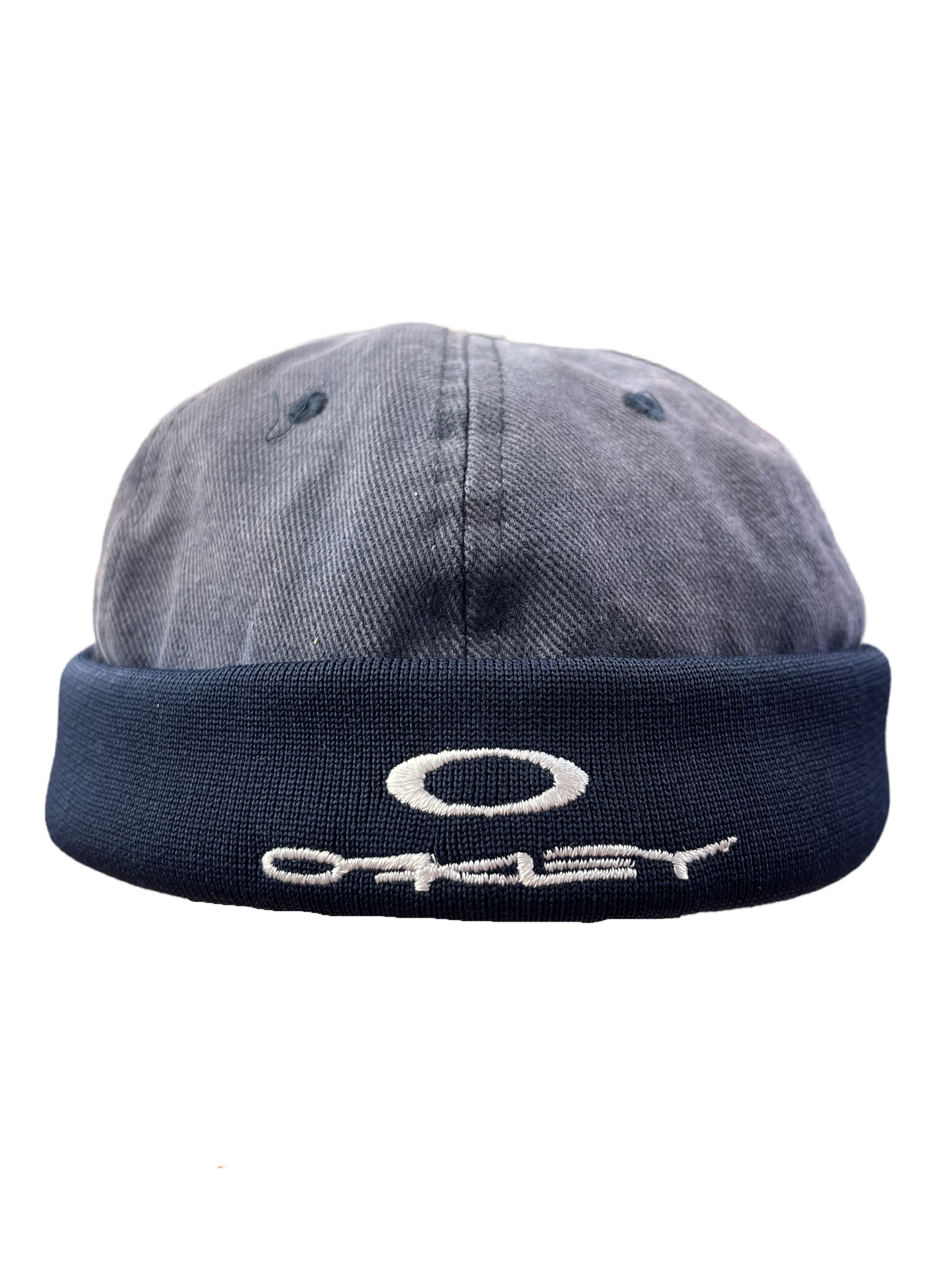Oakley Vintage Docke Mütze Y2K Dunkelblau Grau
