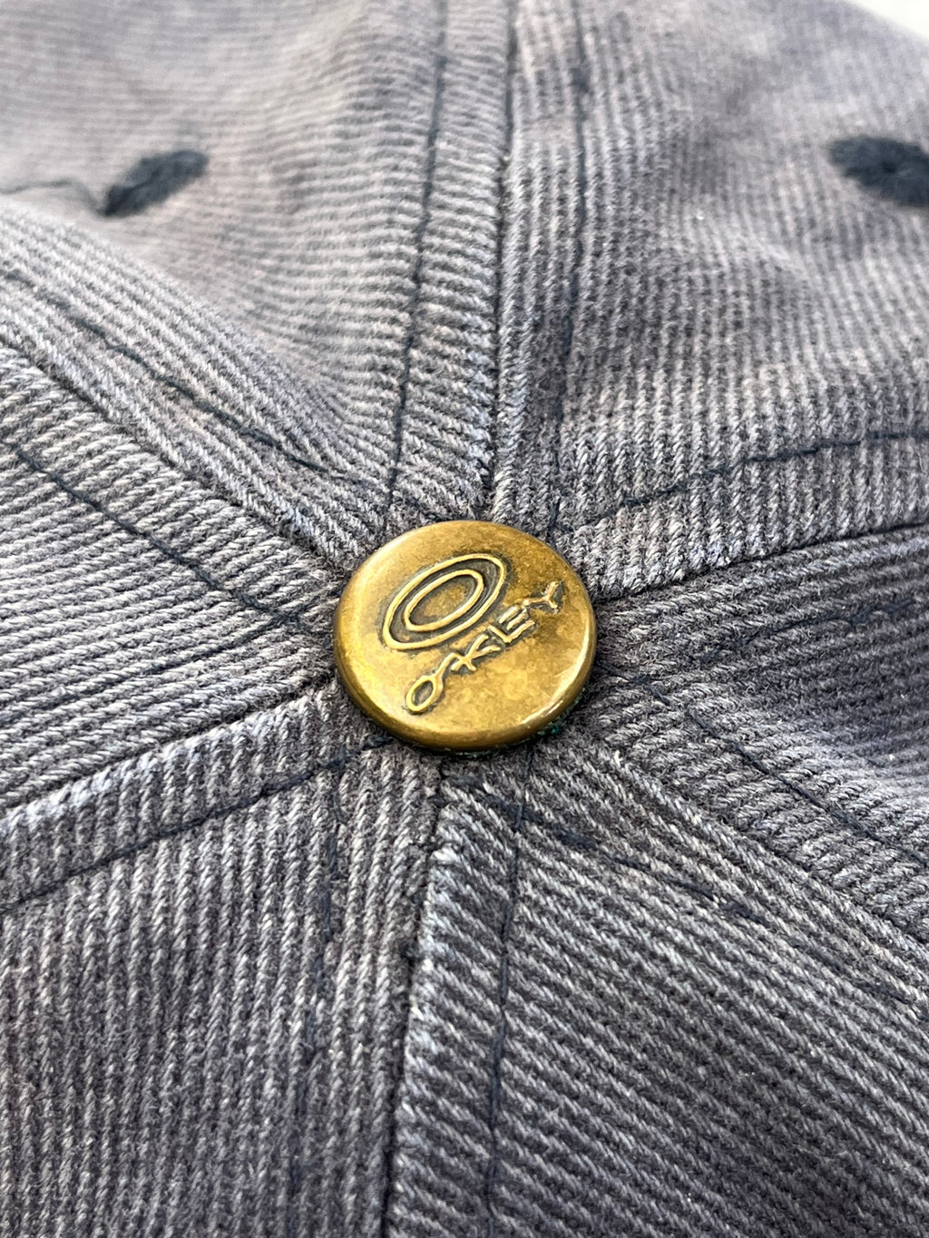 Oakley Vintage Docke Mütze Y2K Dunkelblau Grau