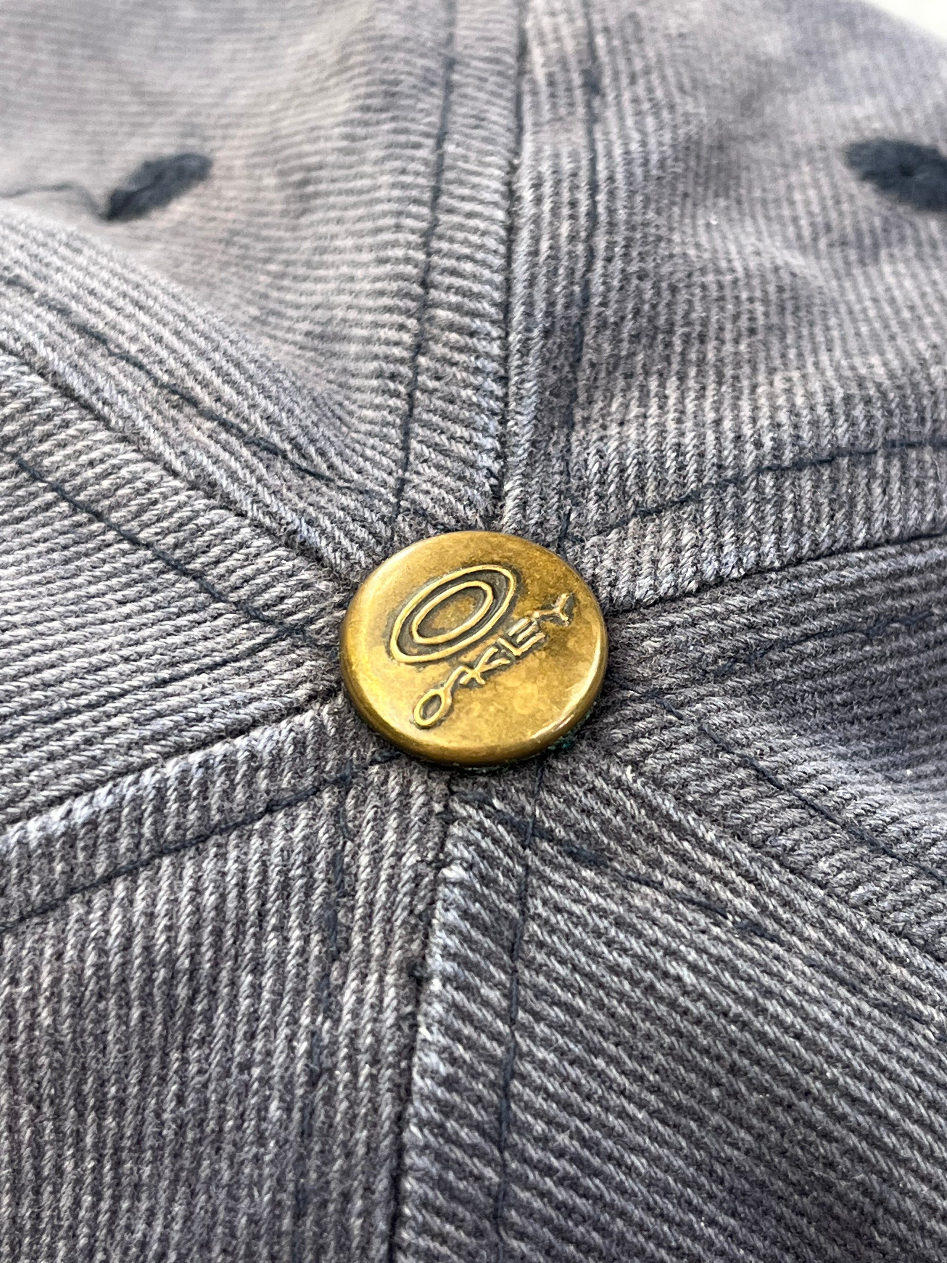 Oakley Vintage Docke Mütze Y2K Dunkelblau Grau