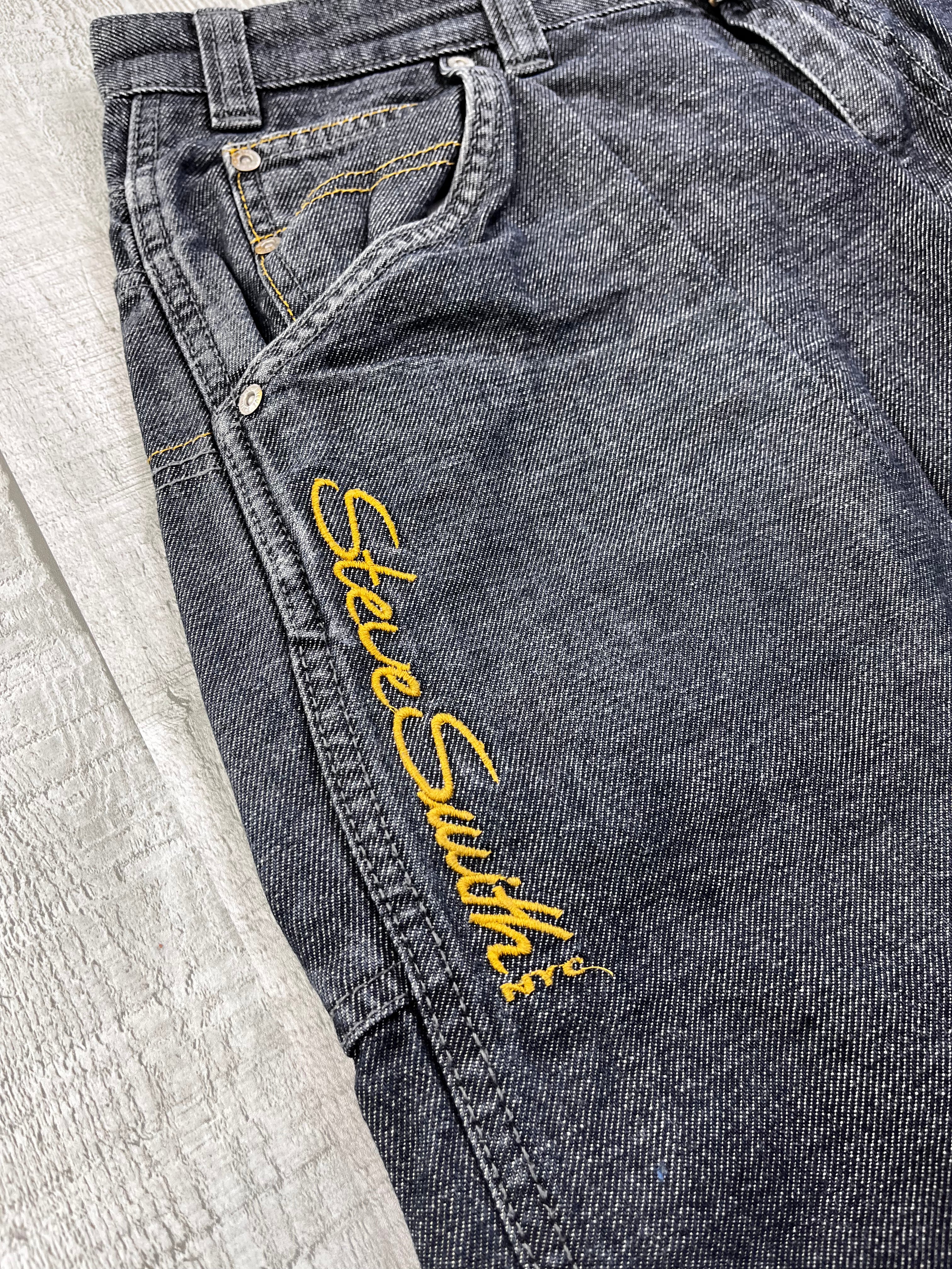 Steve Smith Vintage Jeans Shorts 90s Blaugrau XL
