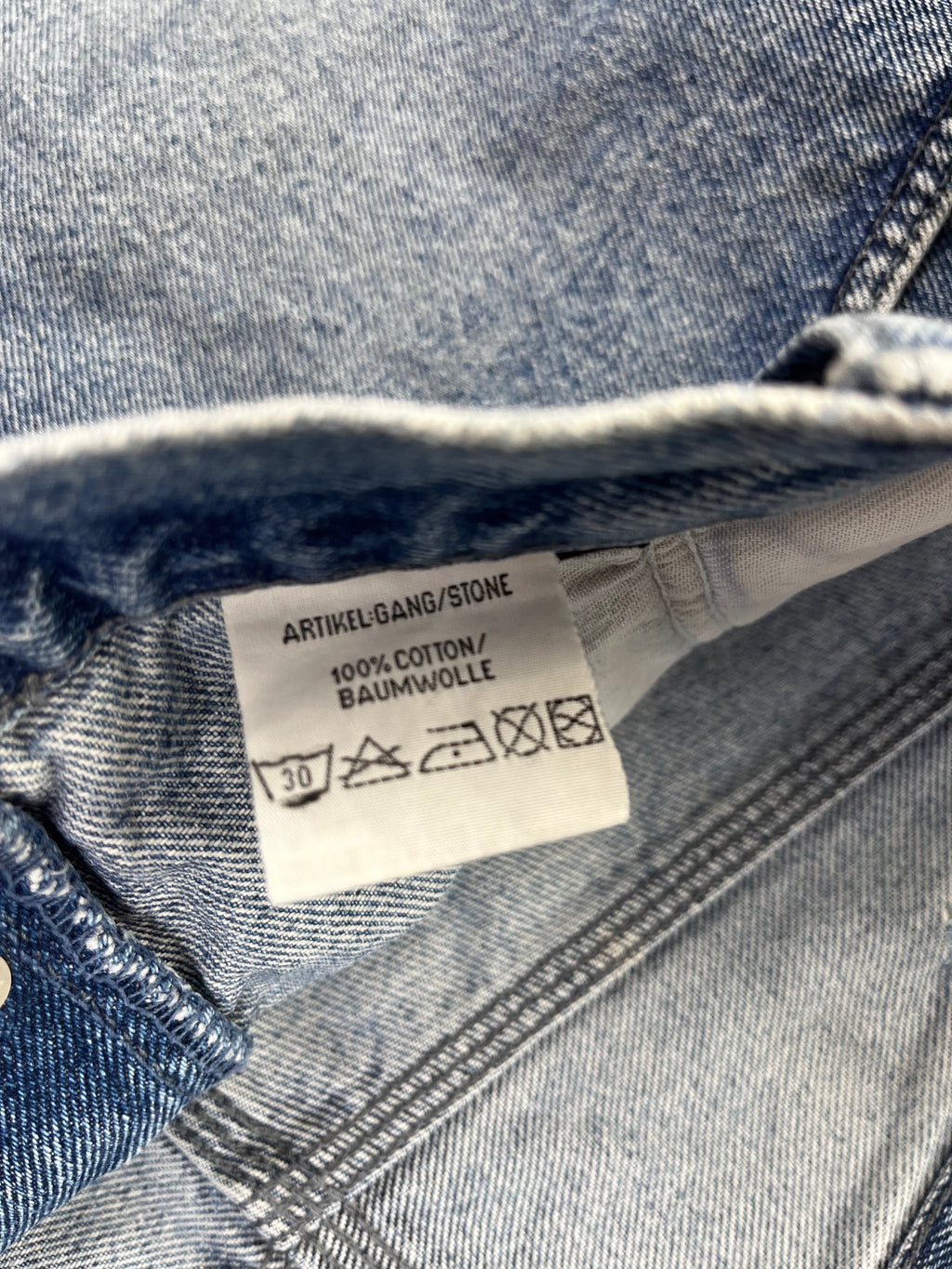 Steve Smith Vintage Jeans Shorts Blau Rot XL