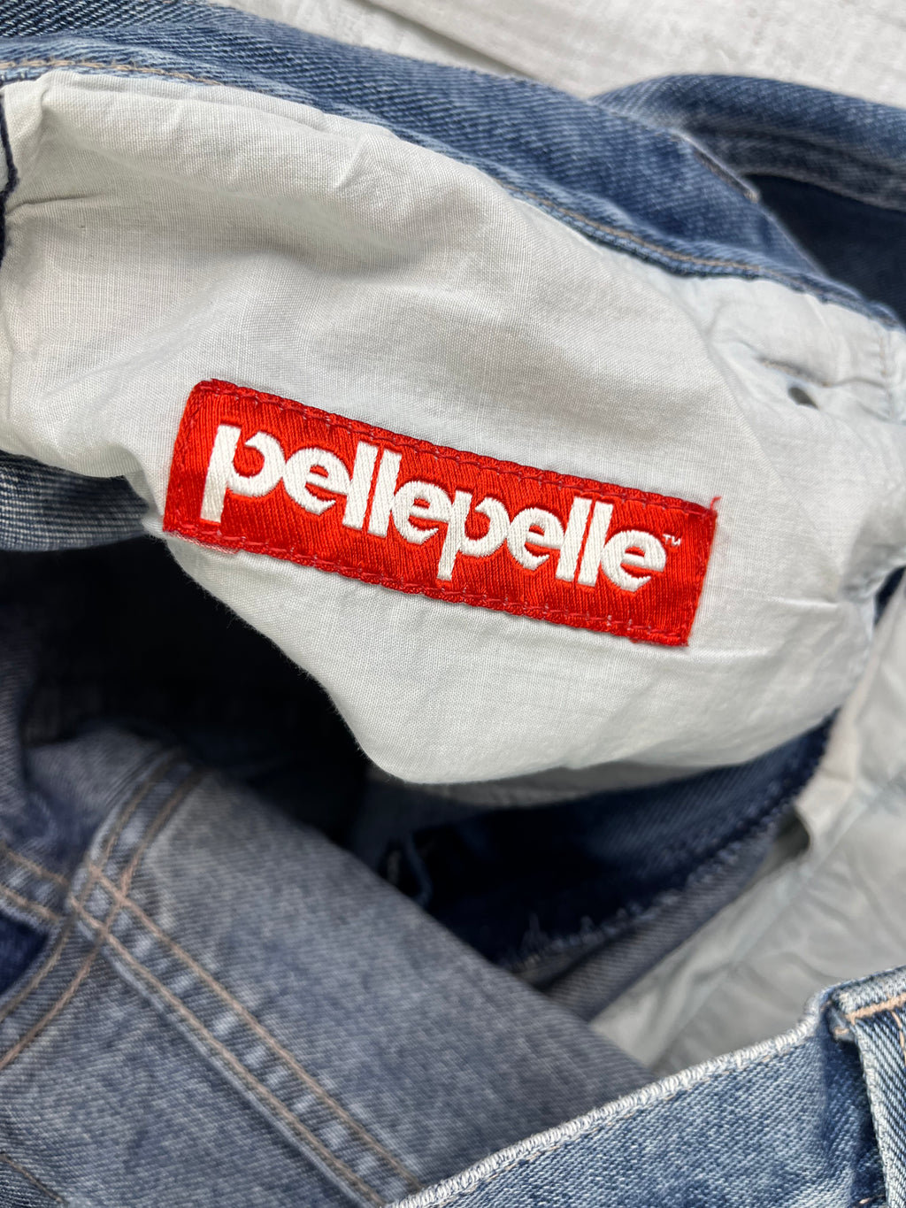 Pelle Pelle Vintage Baggy Jeans 90s Blau M