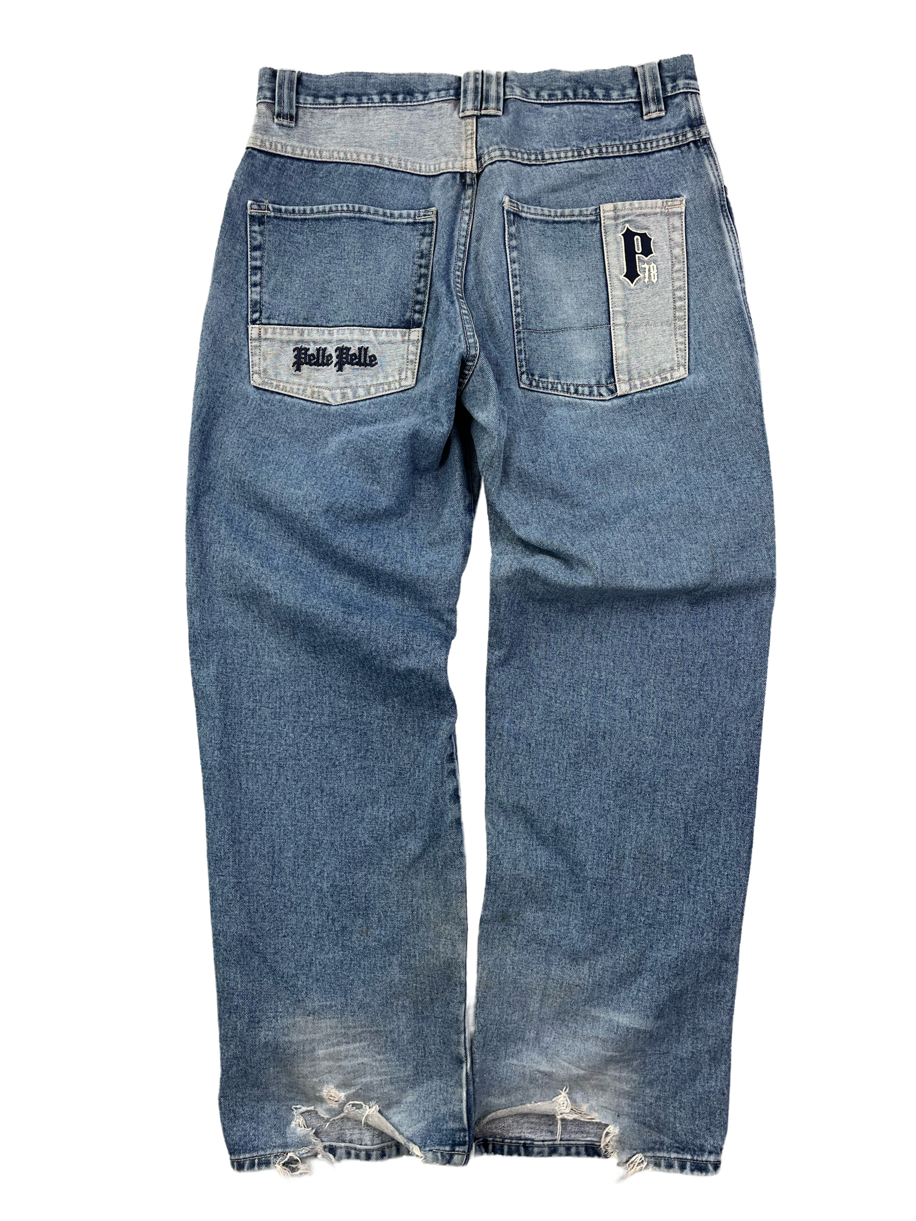 Pelle Pelle Vintage Baggy Jeans 90s Blau M