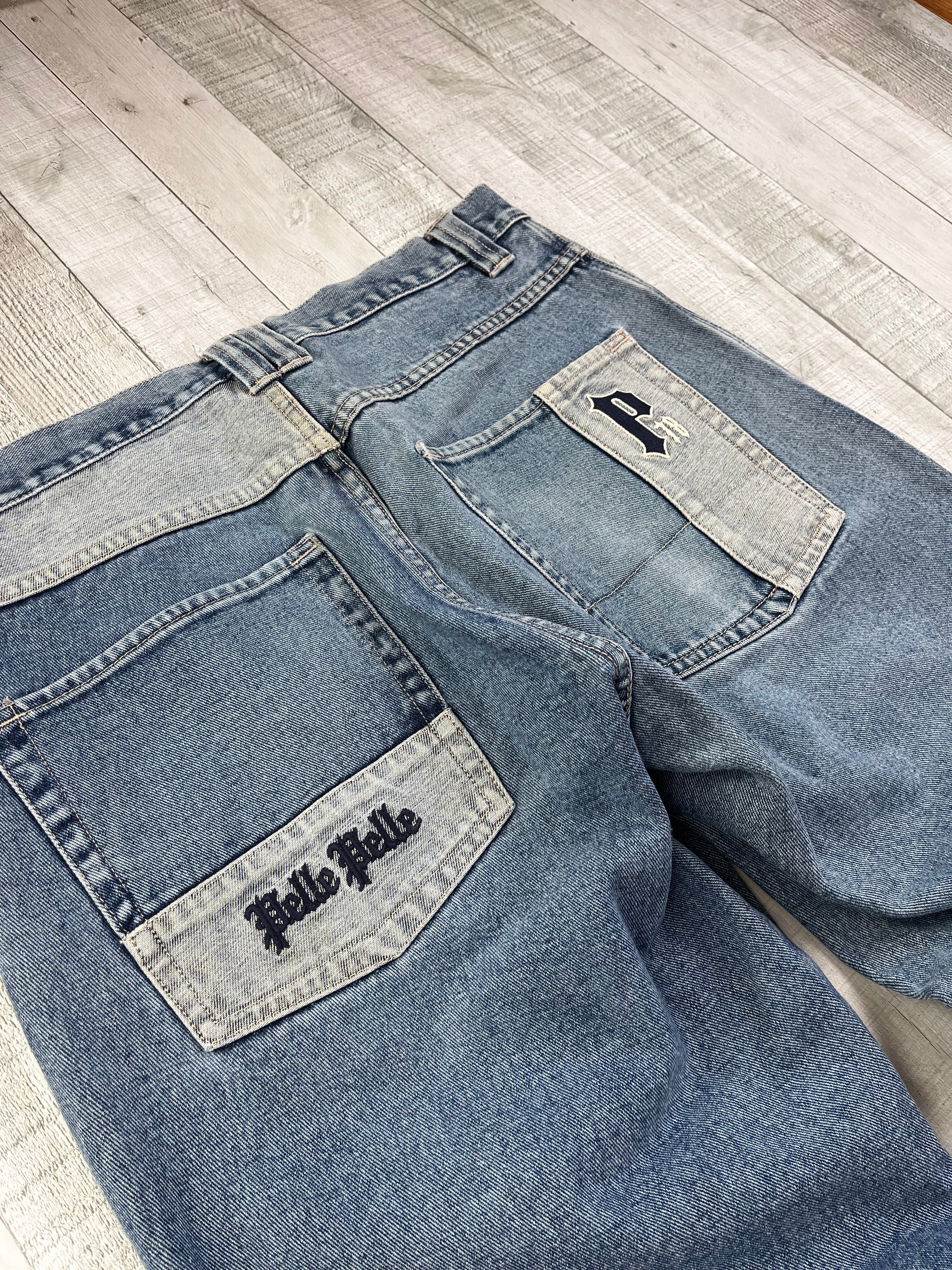 Pelle Pelle Vintage Baggy Jeans 90s Blau M