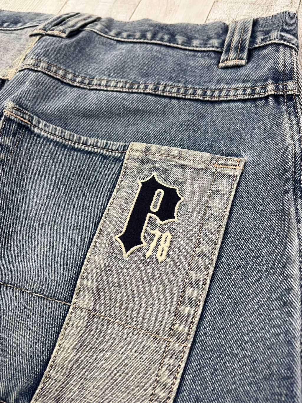 Pelle Pelle Vintage Baggy Jeans 90s Blau M
