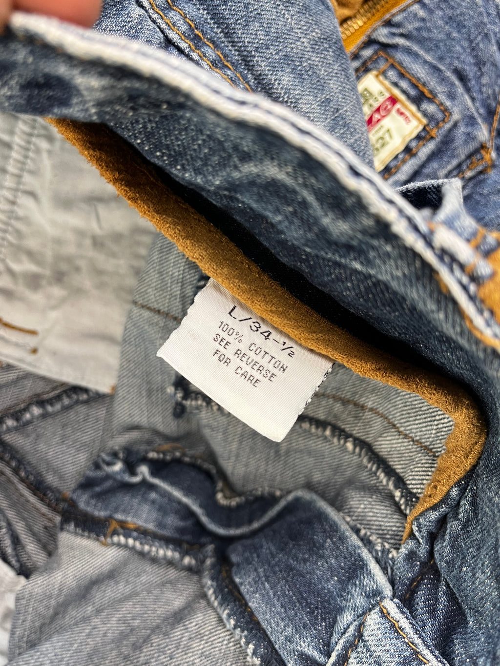 Jetlag Vintage Baggy Jeans Cargo 90s Blau Braun L