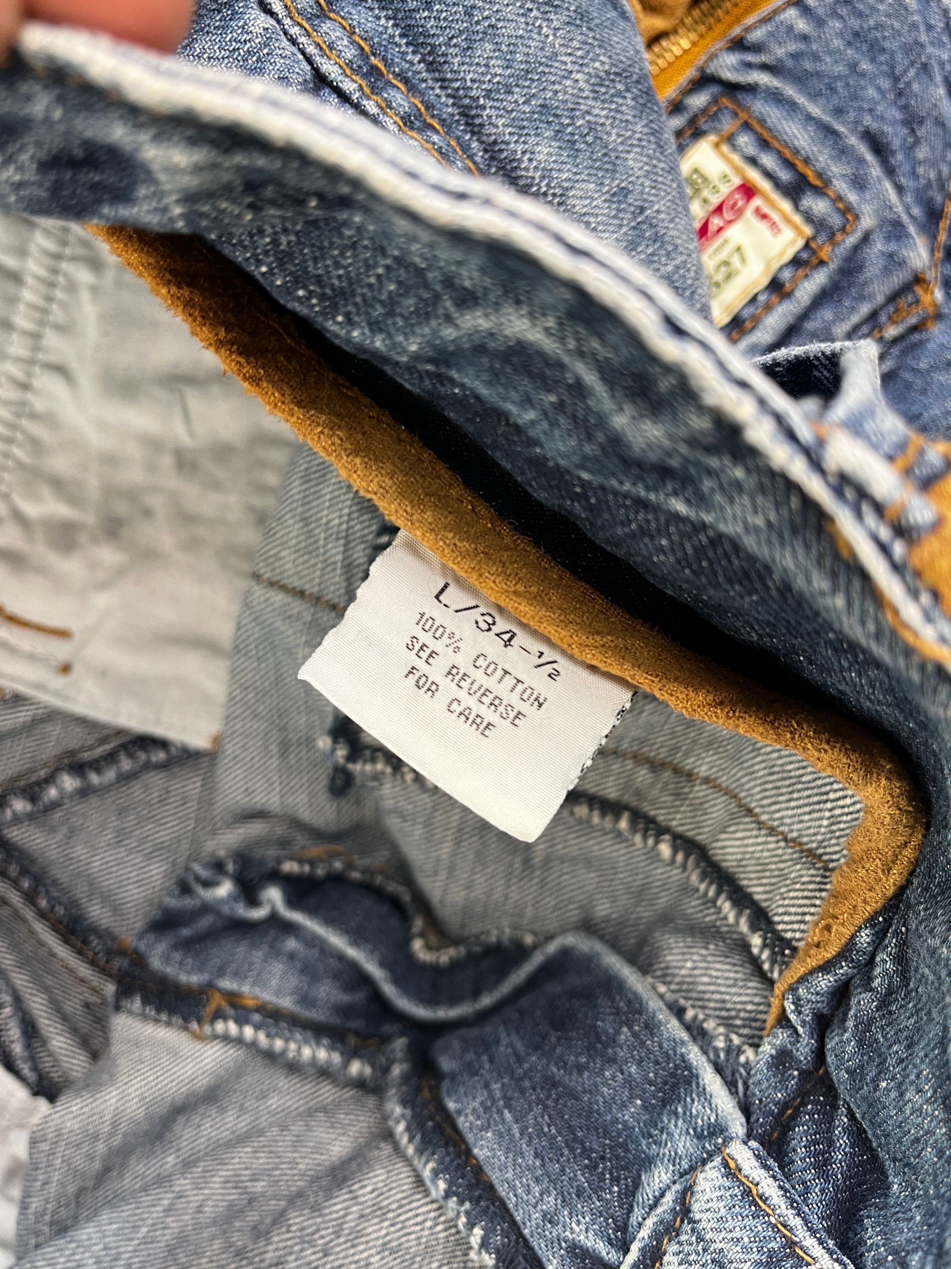 Jetlag Vintage Baggy Jeans Cargo 90s Blau Braun L