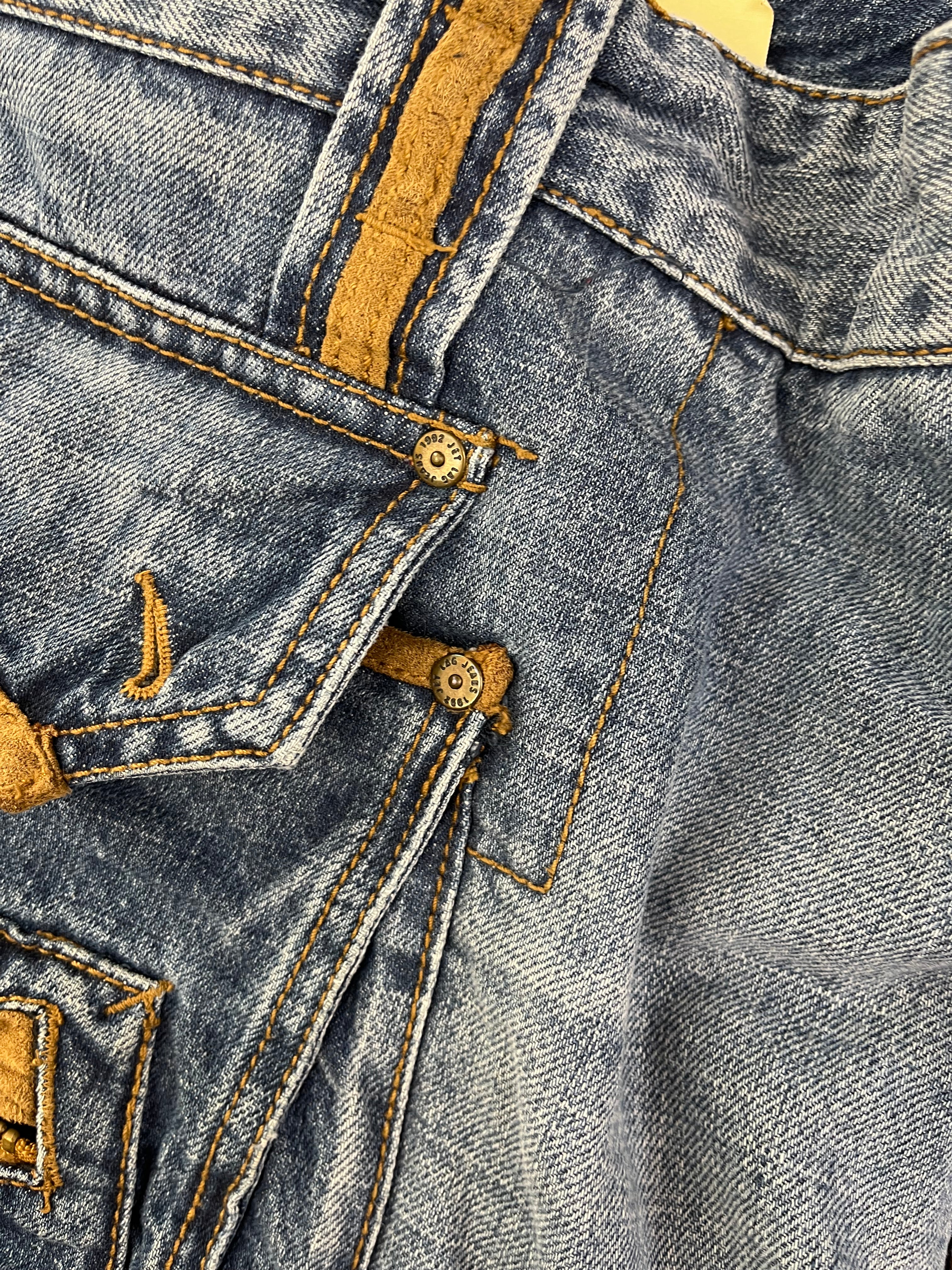 Jetlag Vintage Baggy Jeans Cargo 90s Blau Braun L