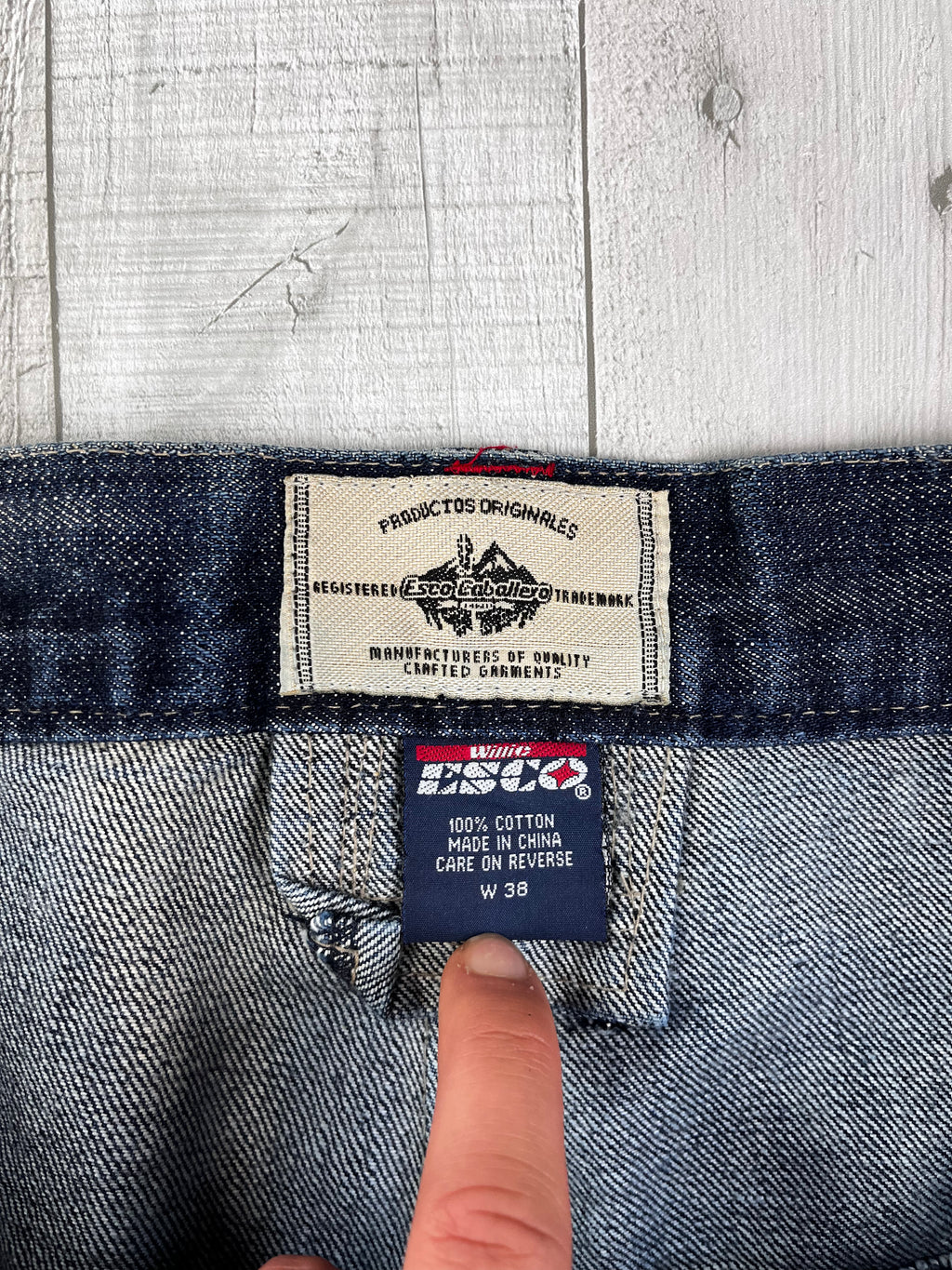 Willie Esco Vintage Baggy Jeans 90s Dunkelblau XL