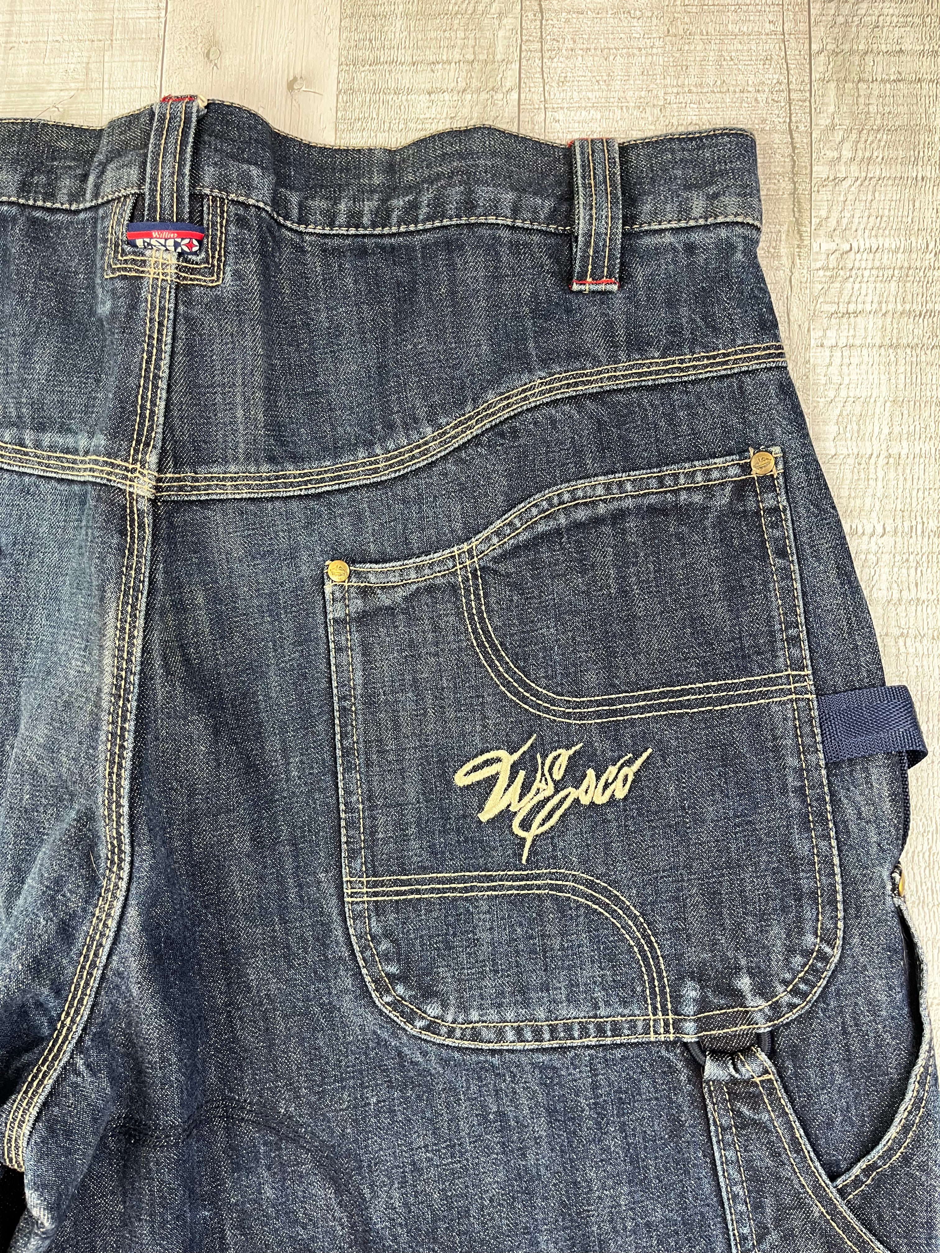Willie Esco Vintage Baggy Jeans 90s Dunkelblau XL