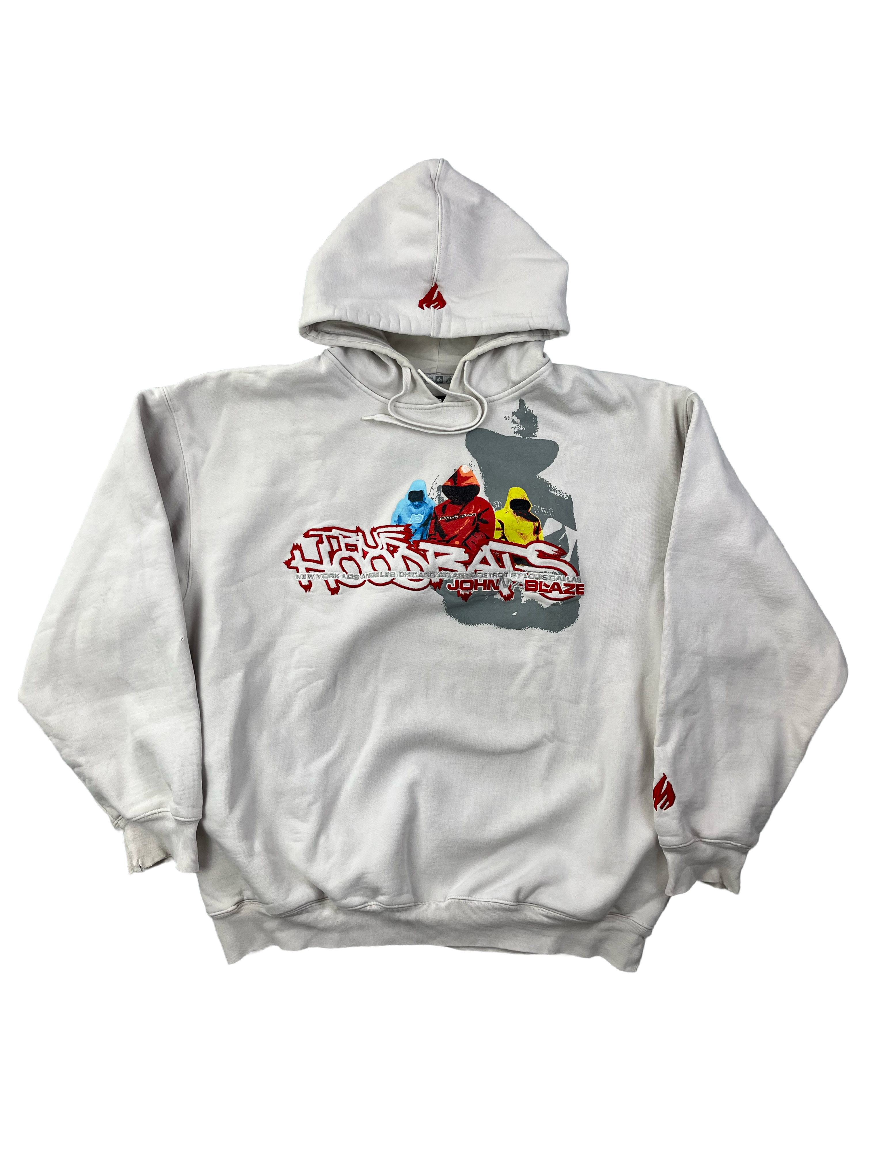 Johnny Blaze Vintage Hoodie 90s Weiß XL