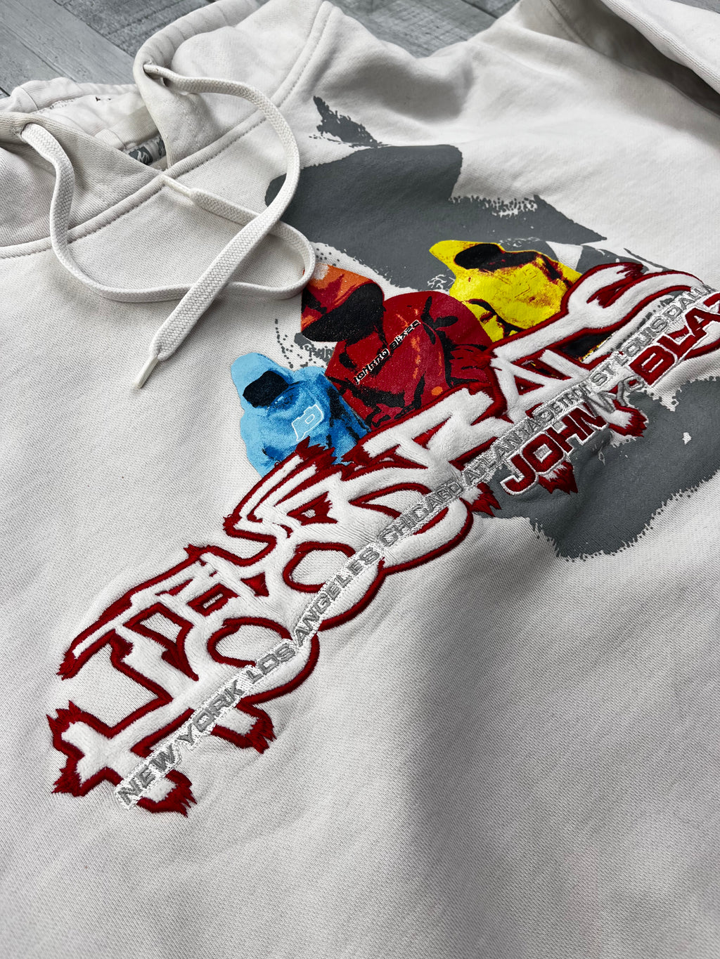 Johnny Blaze Vintage Hoodie 90s Weiß XL