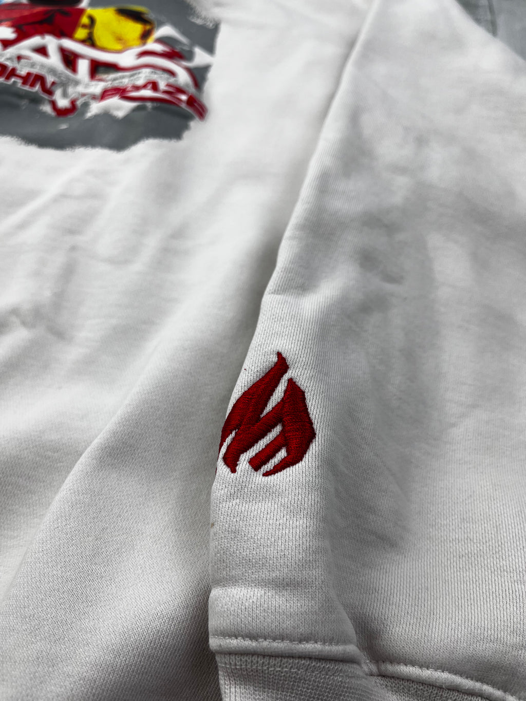 Johnny Blaze Vintage Hoodie 90s Weiß XL