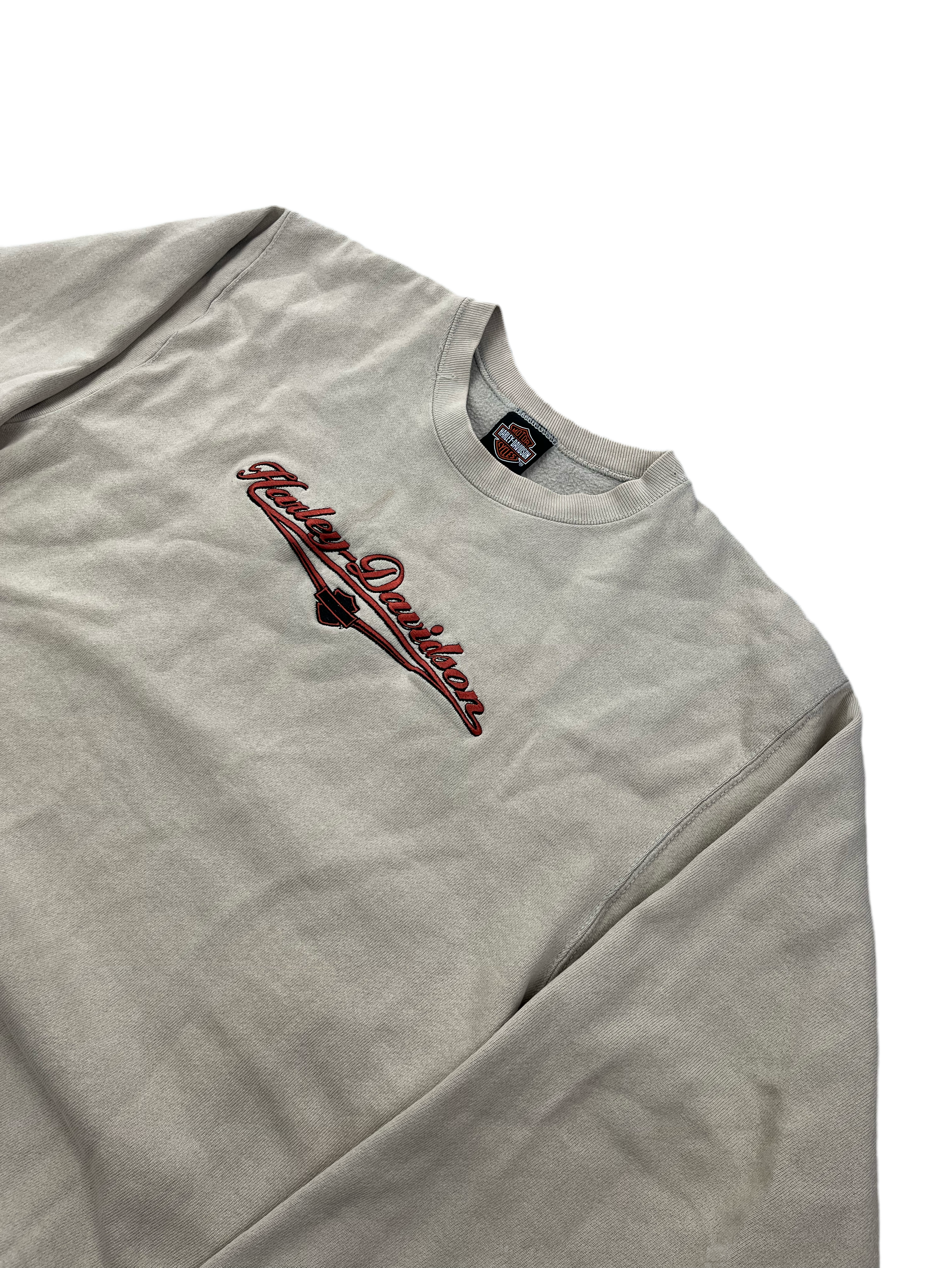 Harley Davidson Vintage Sweater 90s Beige M