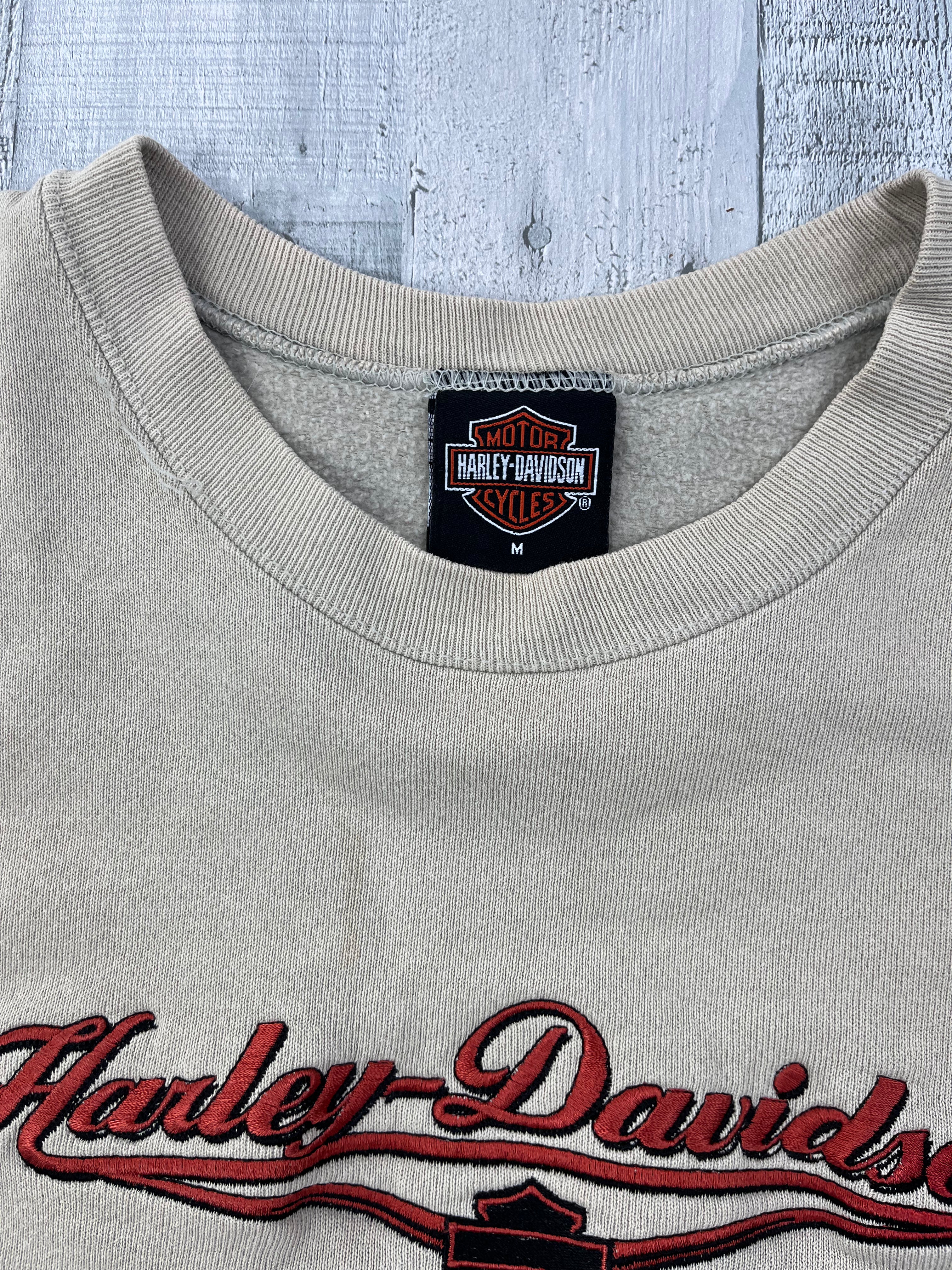 Harley Davidson Vintage Sweater 90s Beige M