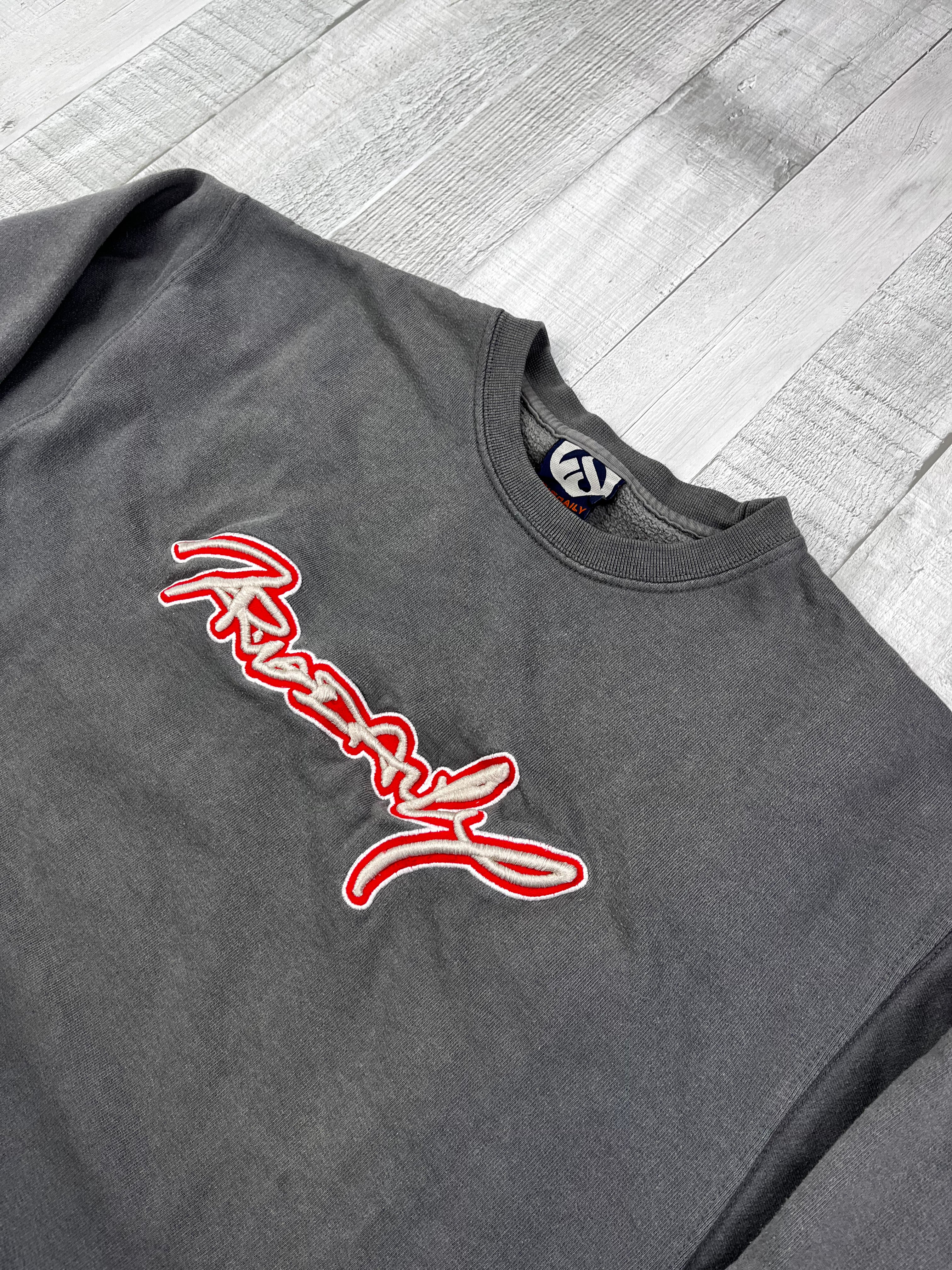 Iriedaily Vintage Sweater Bestickt 90s Grau S