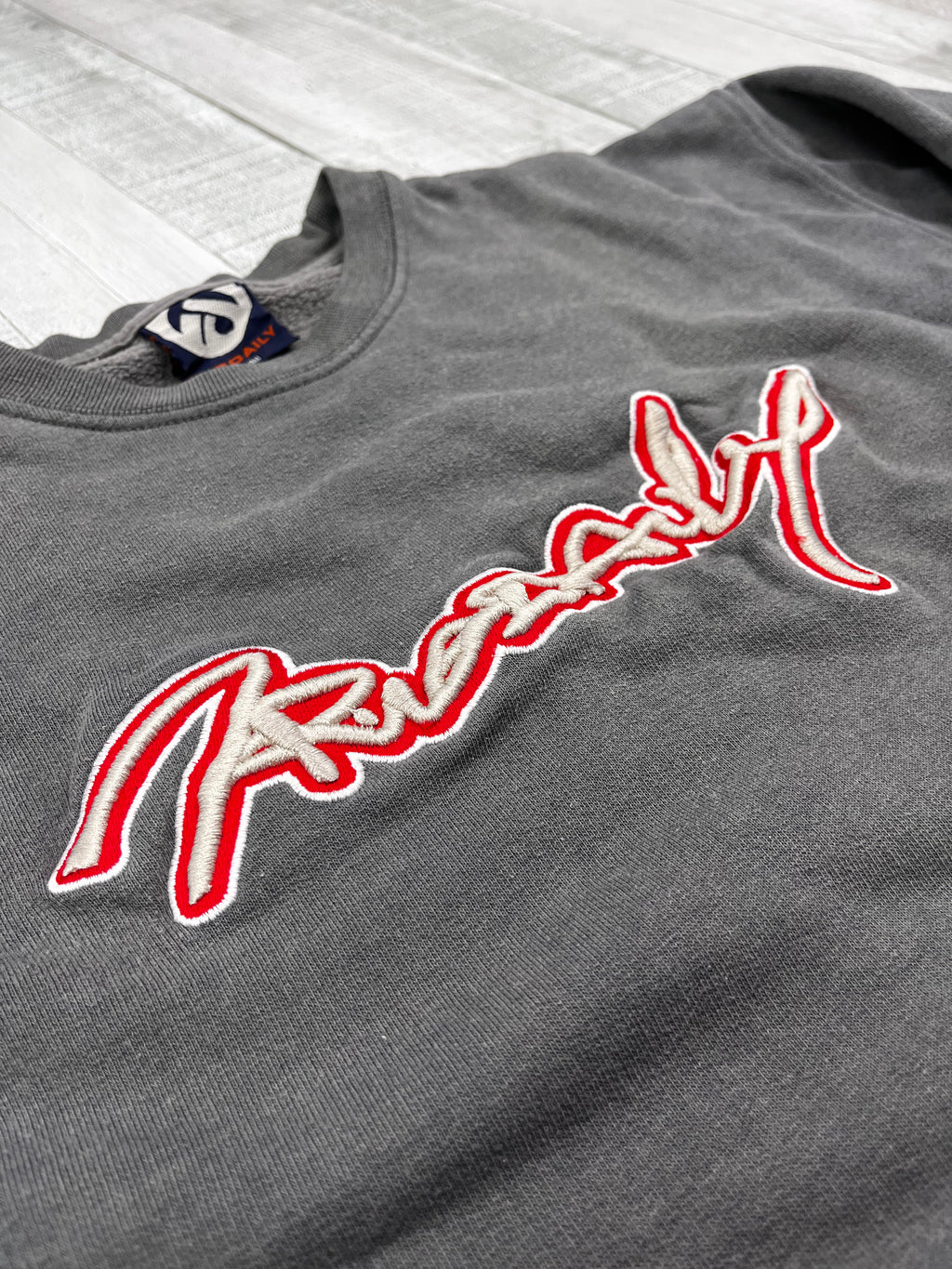 Iriedaily Vintage Sweater Bestickt 90s Grau S