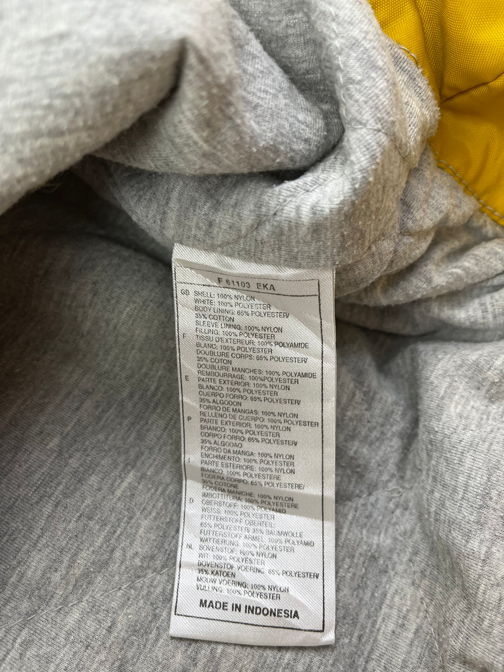 Nike Vintage Übergangsjacke Bestickt Backprint 90s Navy Gelb L