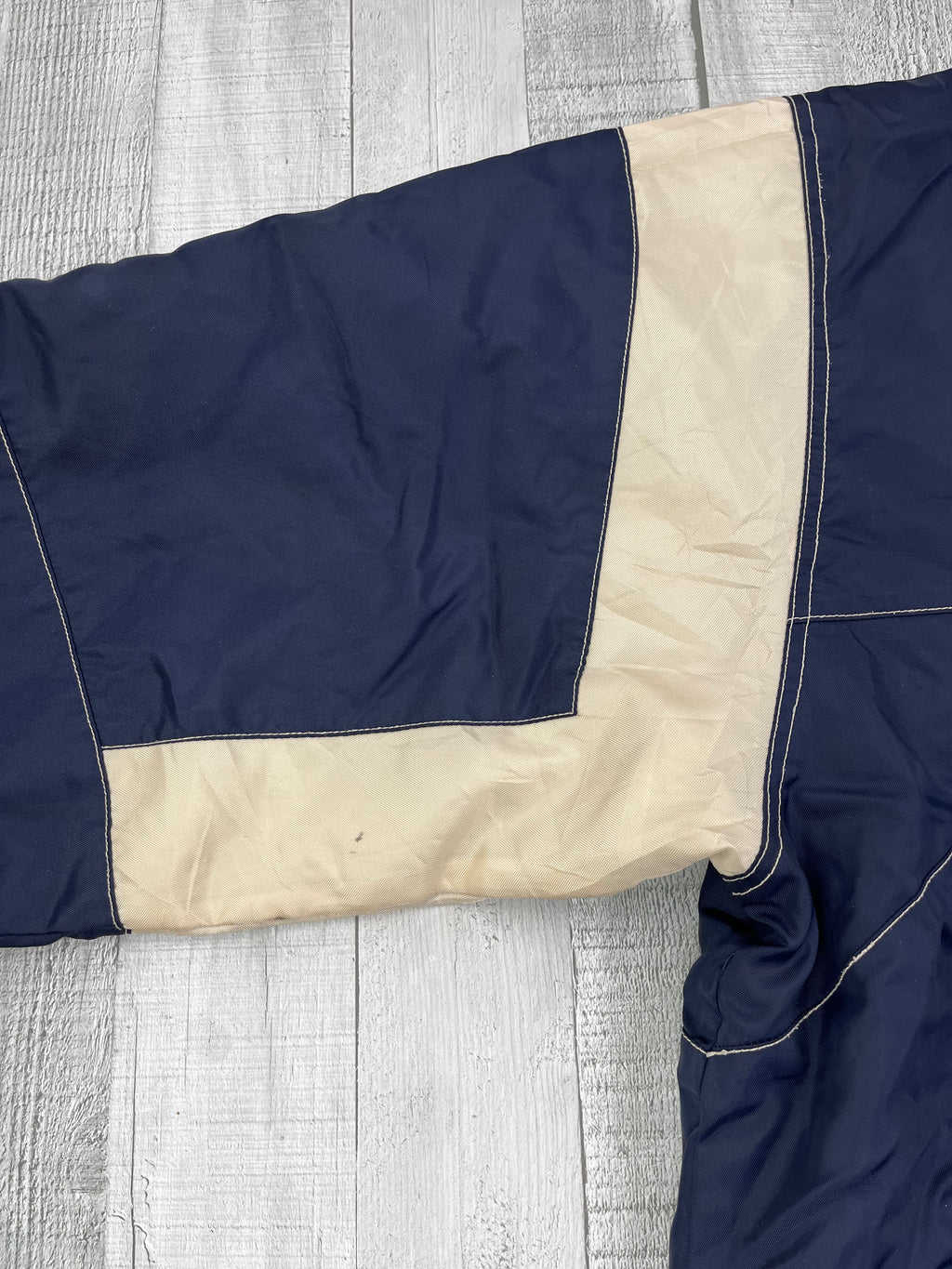 Nike Vintage Übergangsjacke Bestickt Backprint 90s Navy Gelb L