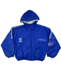 Adidas Vintage Bomberjacke Kaputze 90s Blau L